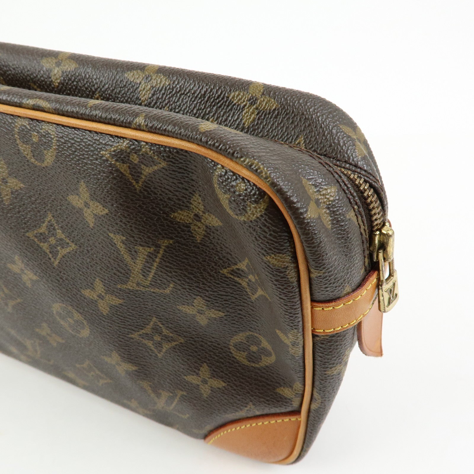 Louis Vuitton Monogram Compiegne 28 Pouch Clutch Bag Brown M51845