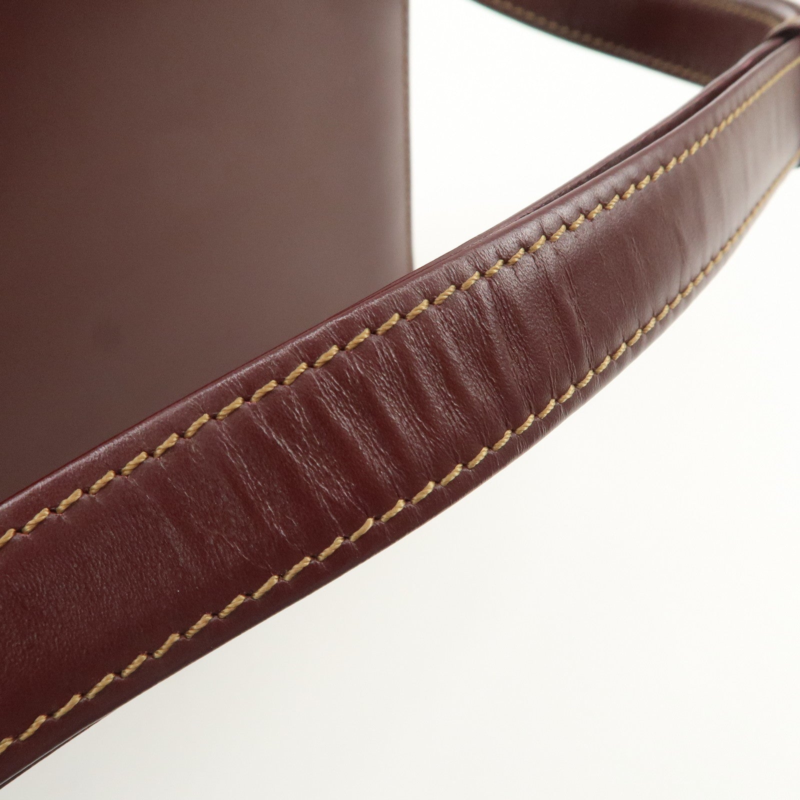 Cartier Must de Cartier Leather Shoulder Bag Hand Bag Bordeaux