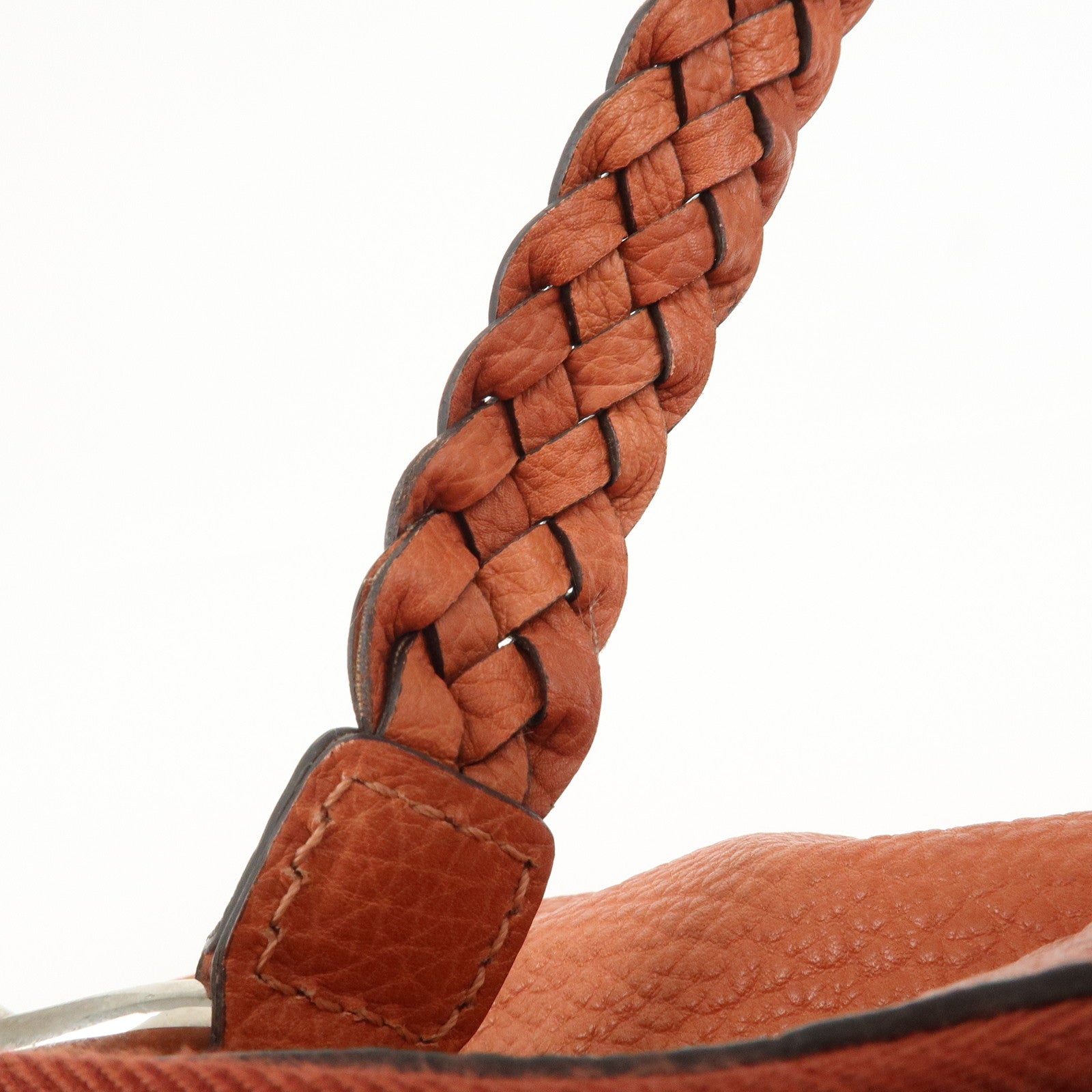 GUCCI Bamboo Leather Boston Bag Shoulder Bag Coral 232959