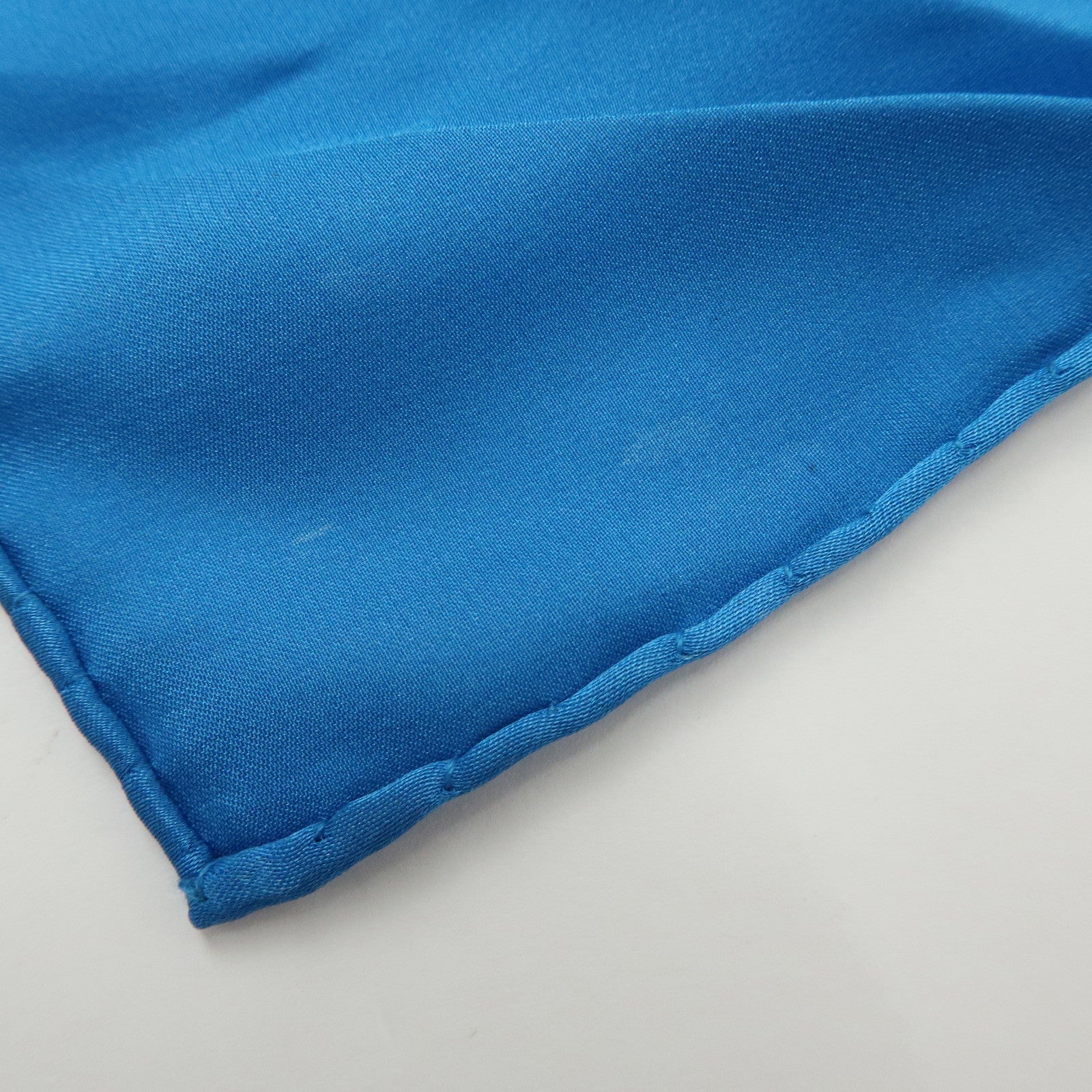 CHANEL Silk 100% Scarf Camellia Flower Motif Blue Gold Red