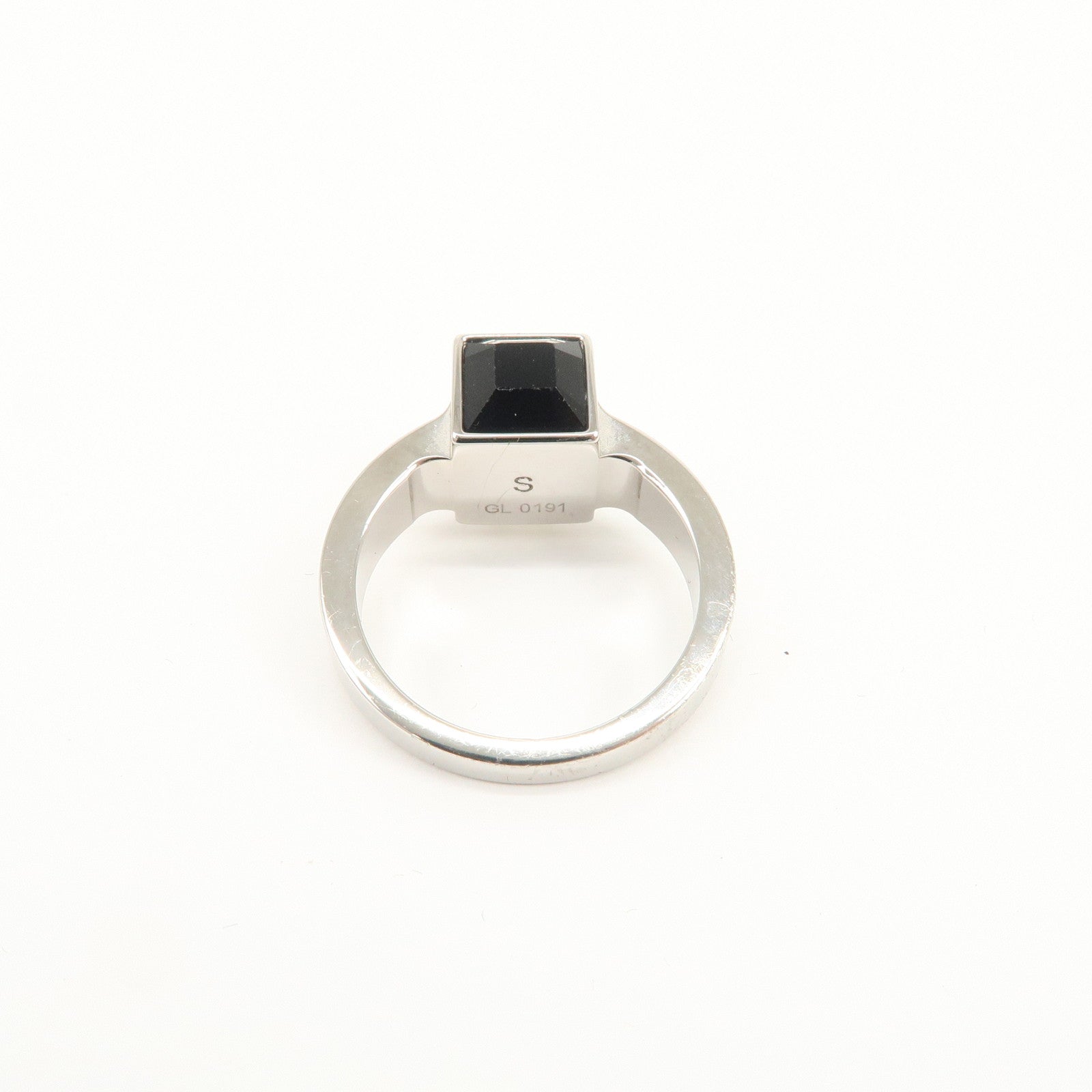 Louis Vuitton Berg Gamble Metal Rhinestone Ring Silver M66389