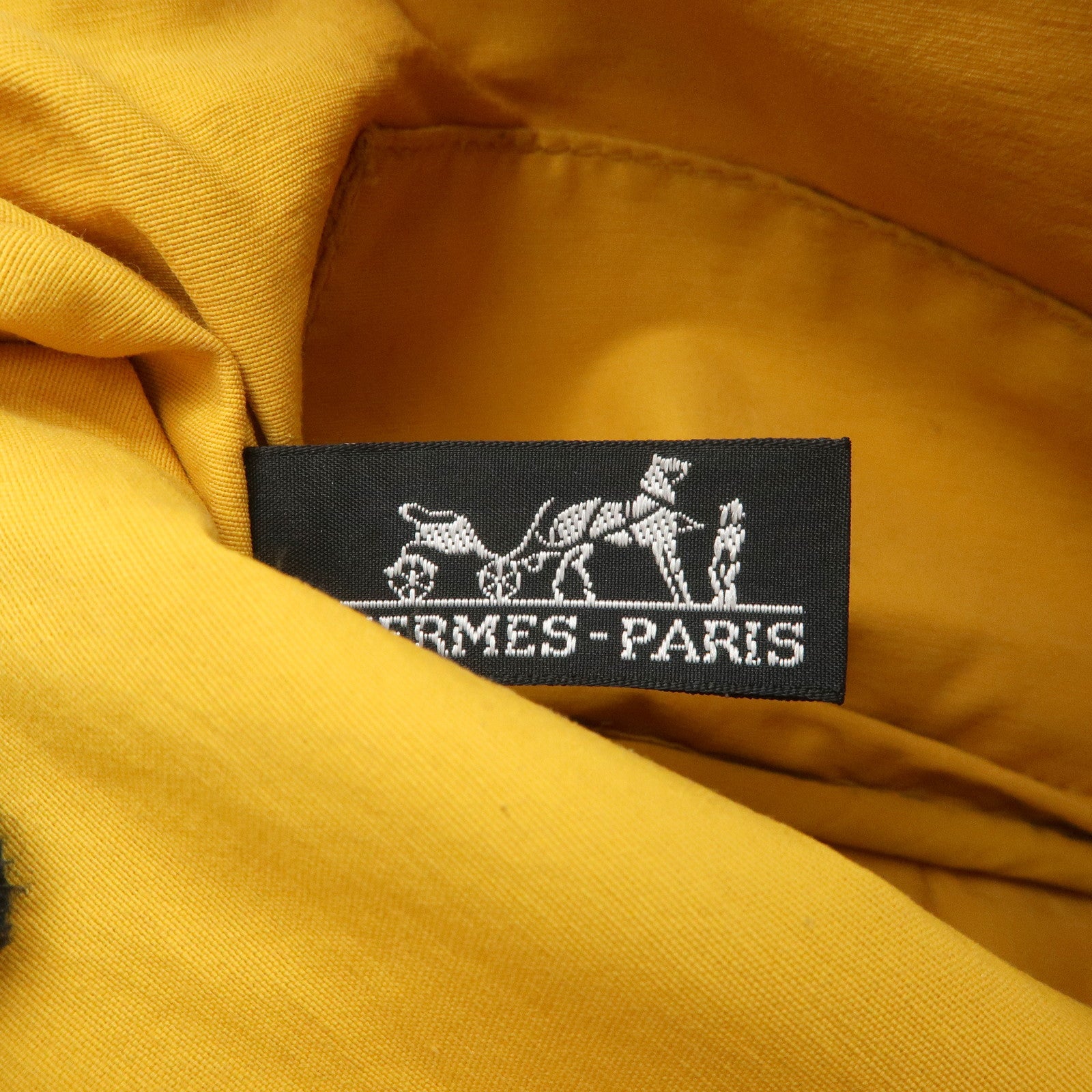 HERMES Set of 2 Leather Canvas Pouch Cosmetic Pouch Pink Yellow Used