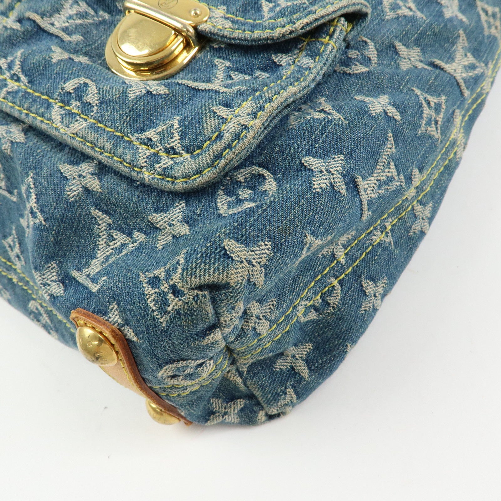 Louis Vuitton Monogram Denim Baggy GM Shoulder Bag Blue M95048