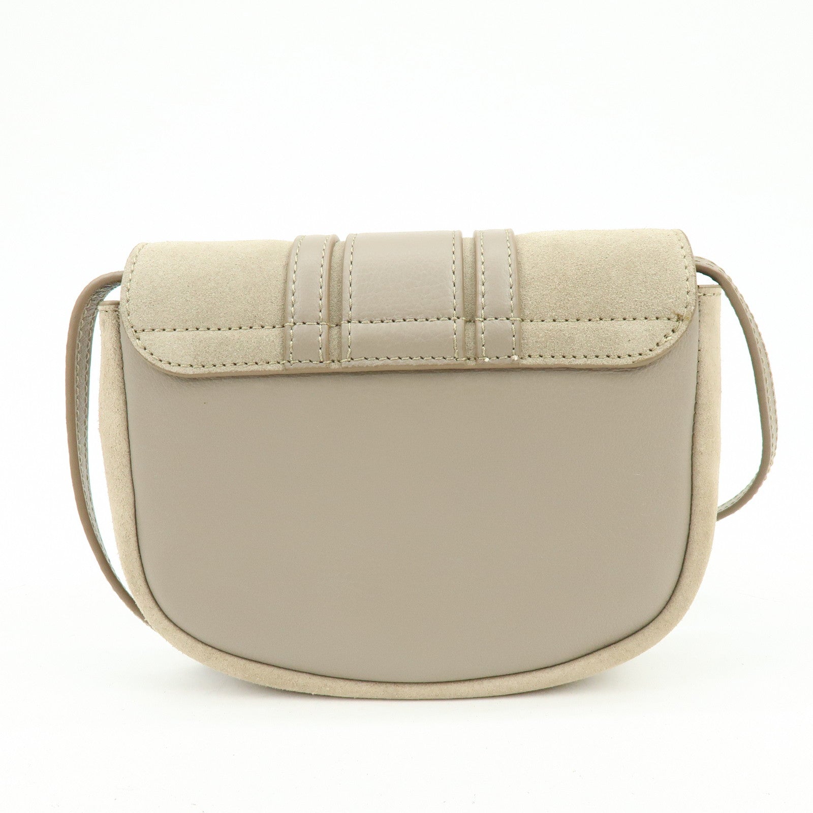 Chloe See By Chloe Hana Suede Leather Shoulder Crossbody Bag Greige