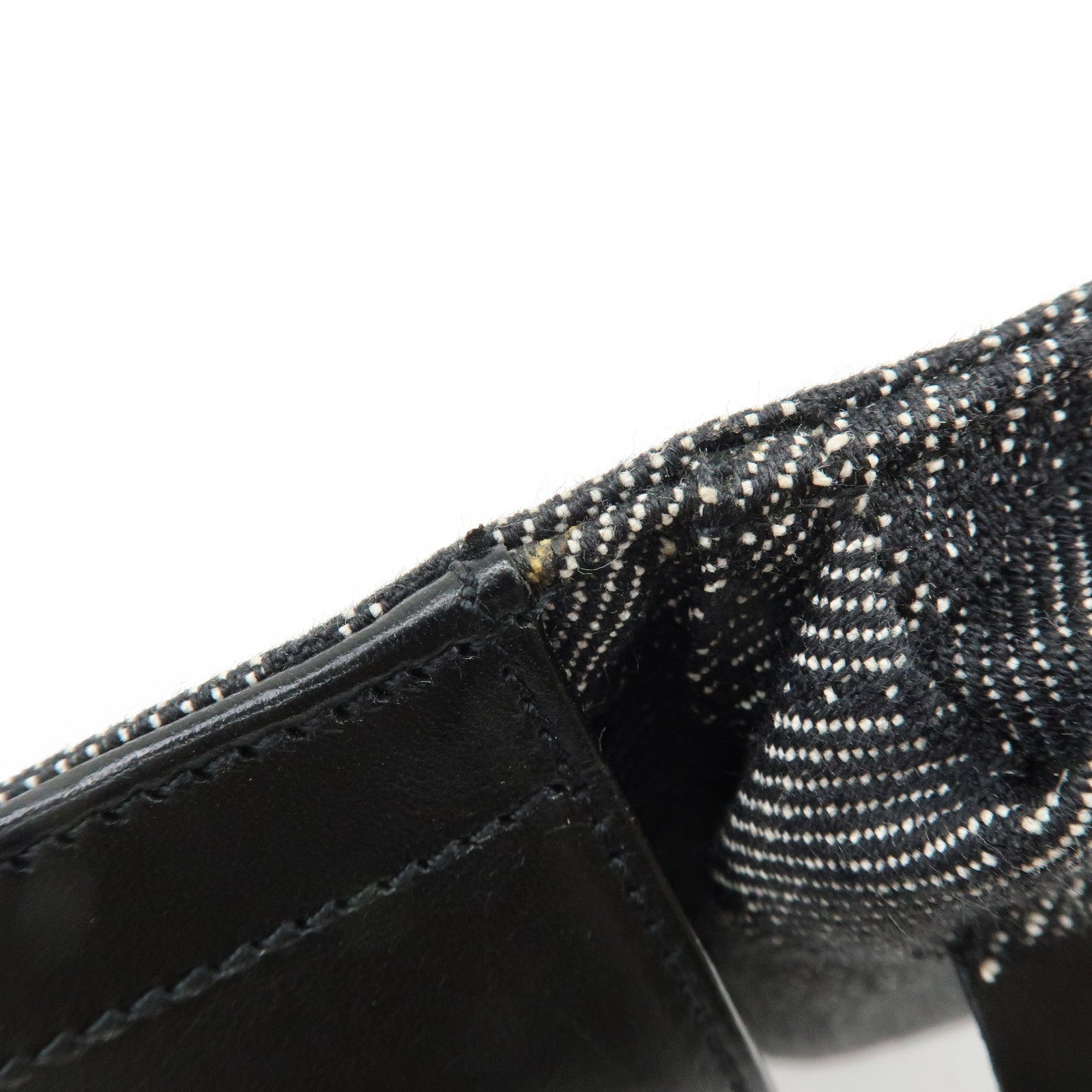GUCCI GG Denim Leather Waist Bag Crossbody Bag Black 28566