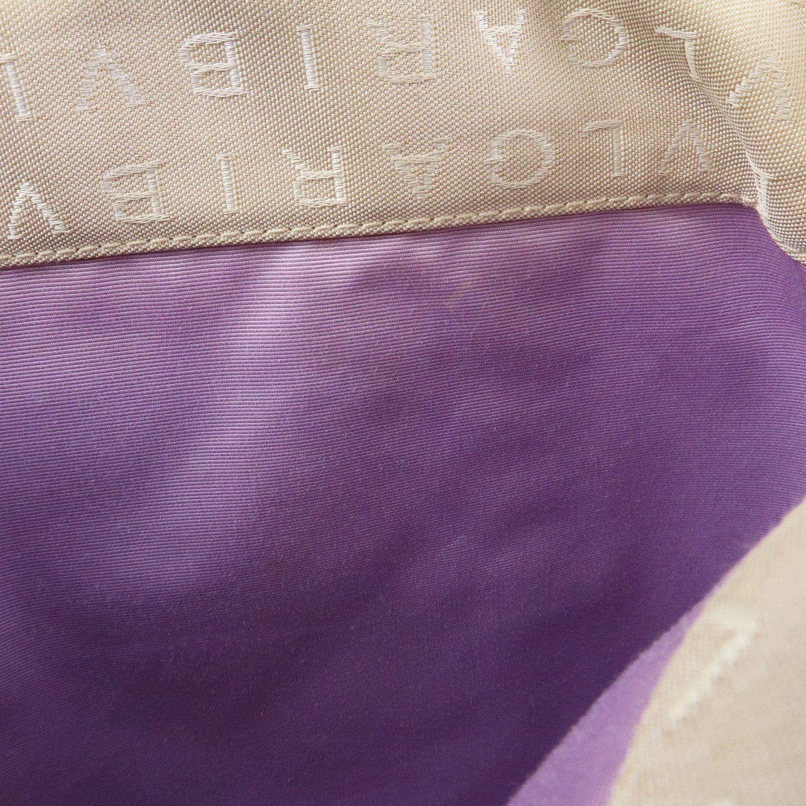 BVLGARI Logo Mania Canvas Leather Tote Bag Hand Bag Beige Brown