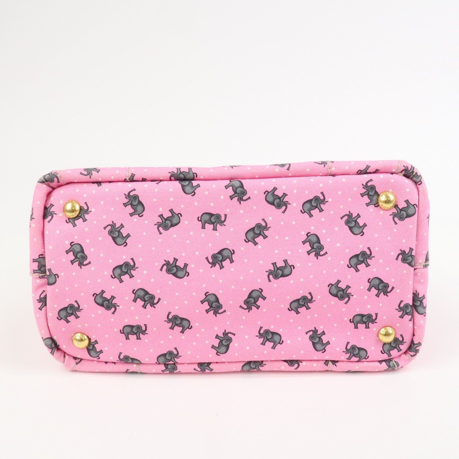 PRADA Canapa Mini Canvas Elephant 2Way Bag Shoulder Bag 1BG439