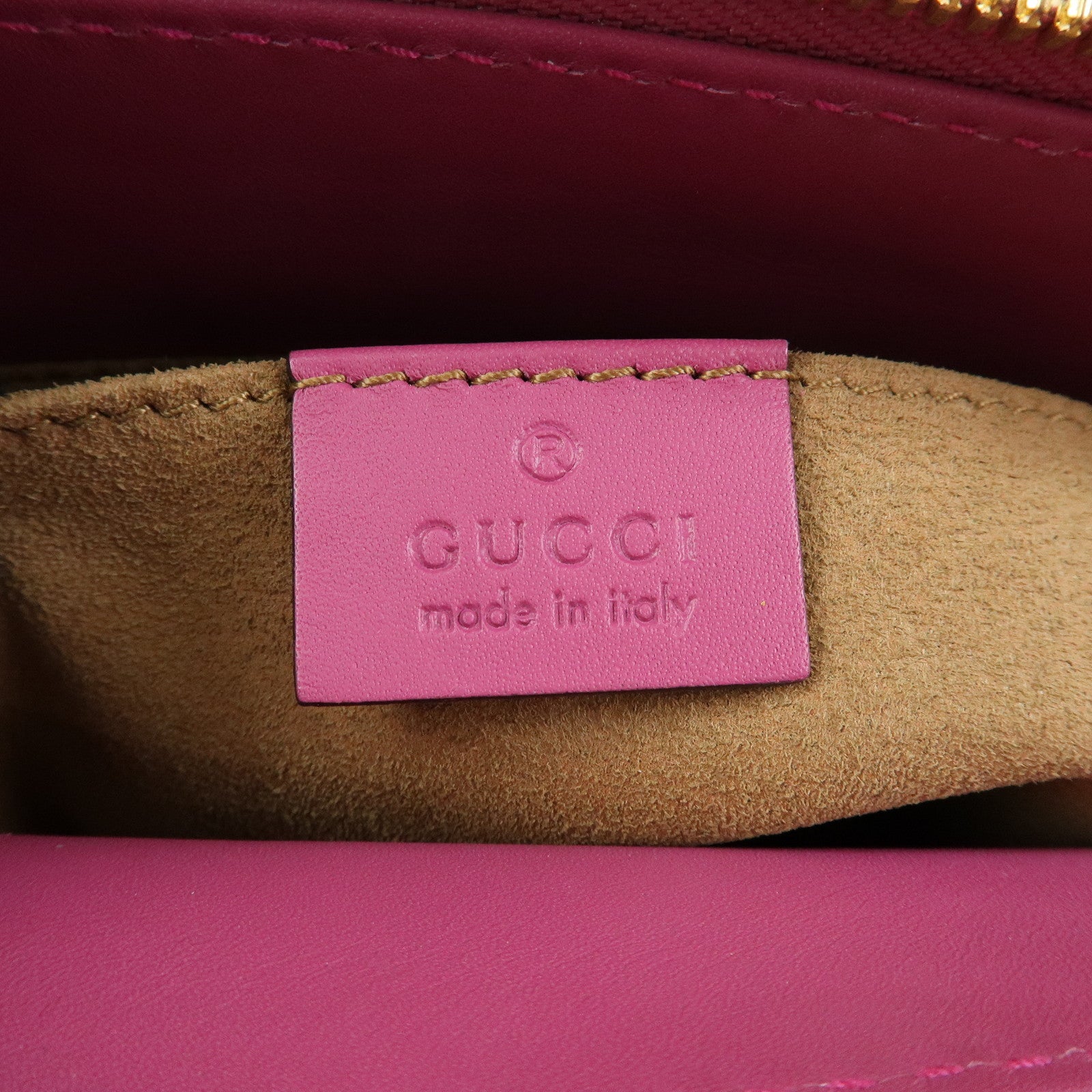 GUCCI GG Supreme Leather 2Way Bag Hand Bag Beige Pink Red 453177