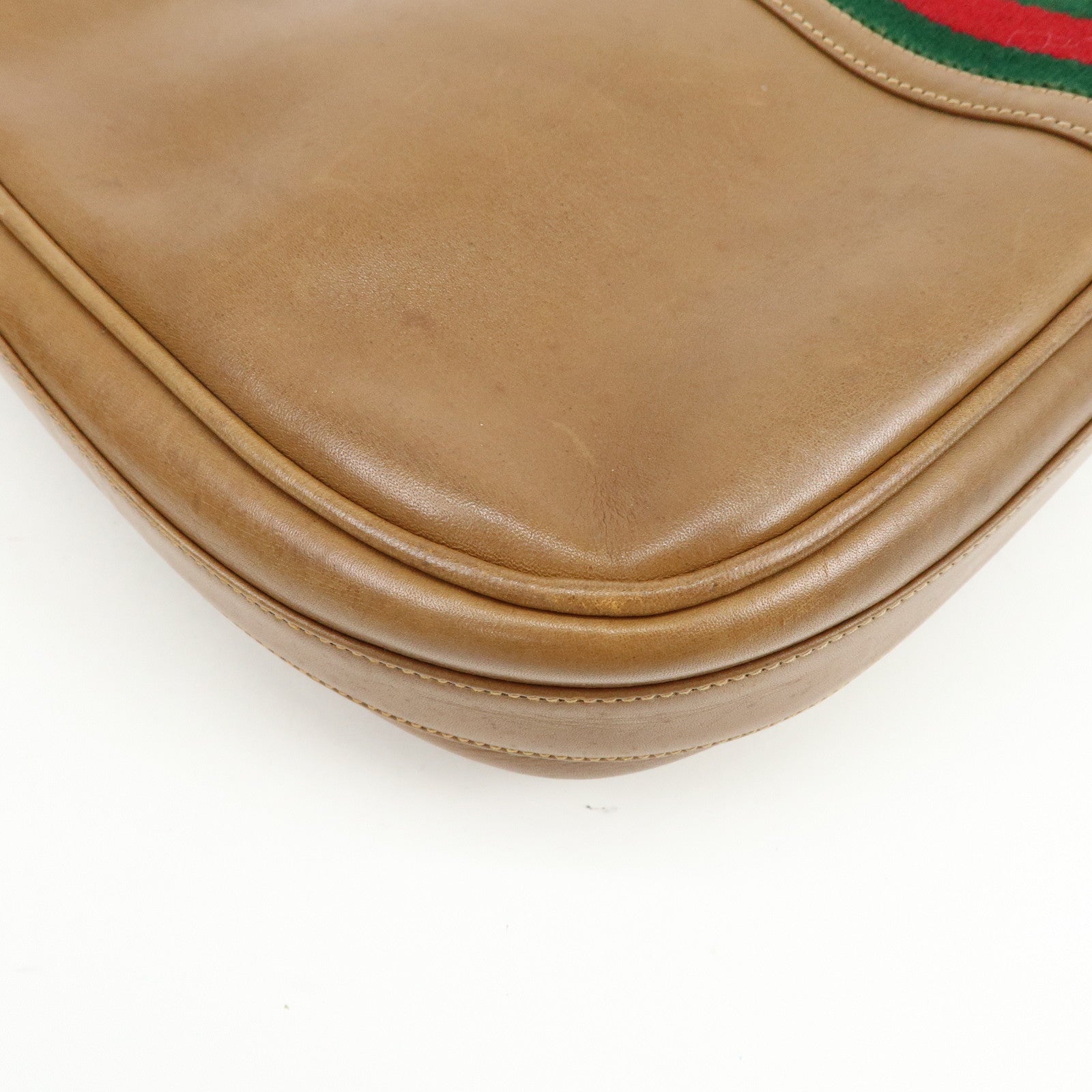 GUCCI Old GUCCI Sherry Leather Hand Bag Shoulder Bag Brown