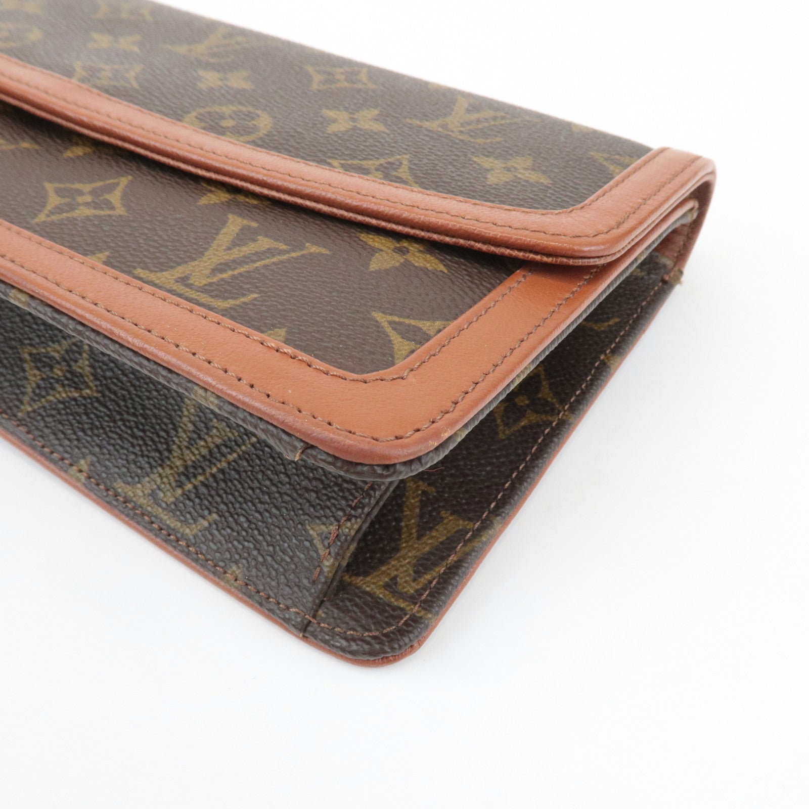 Louis Vuitton Monogram Leather Pochette Damme PM Clutch Bag M51812