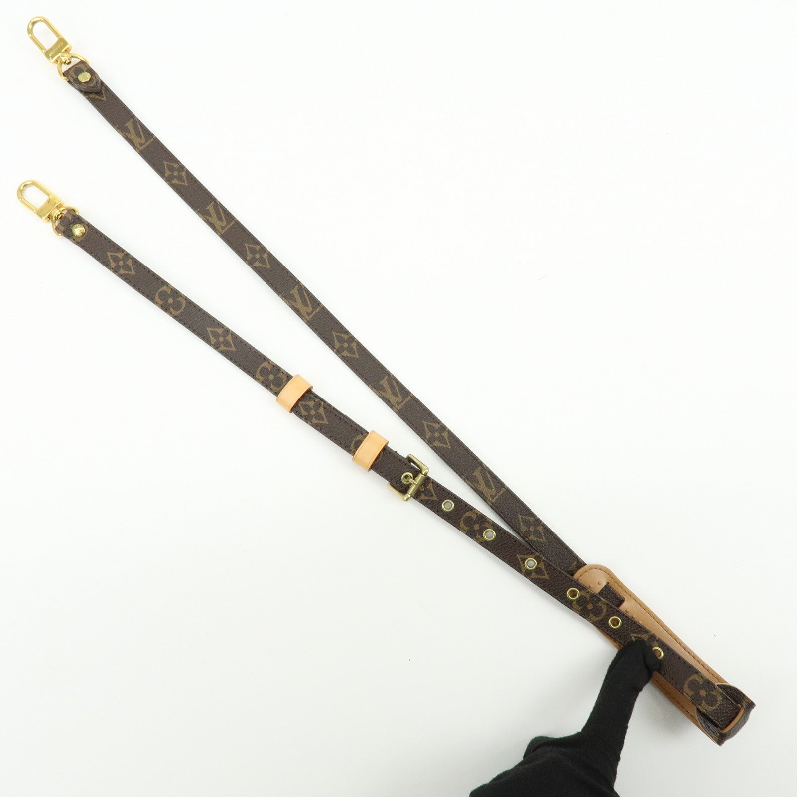 Louis Vuitton Monogram Adjustable Shoulder Strap Brown 120cm J52315