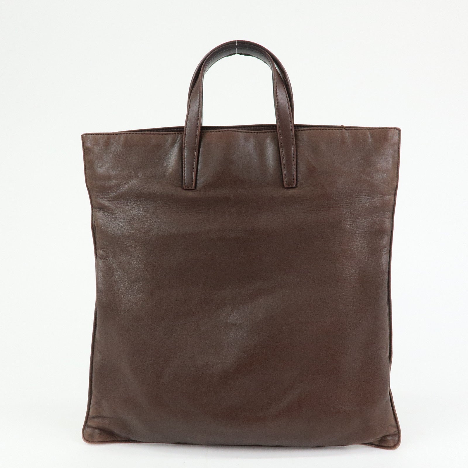LOEWE Nappa Leather Tote Bag Hand Bag Brown