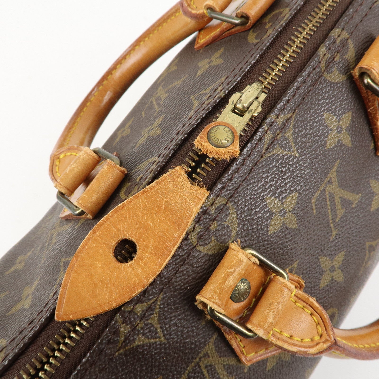 Louis Vuitton Monogram Speedy 25 Hand Bag Boston Bag M41528 Used