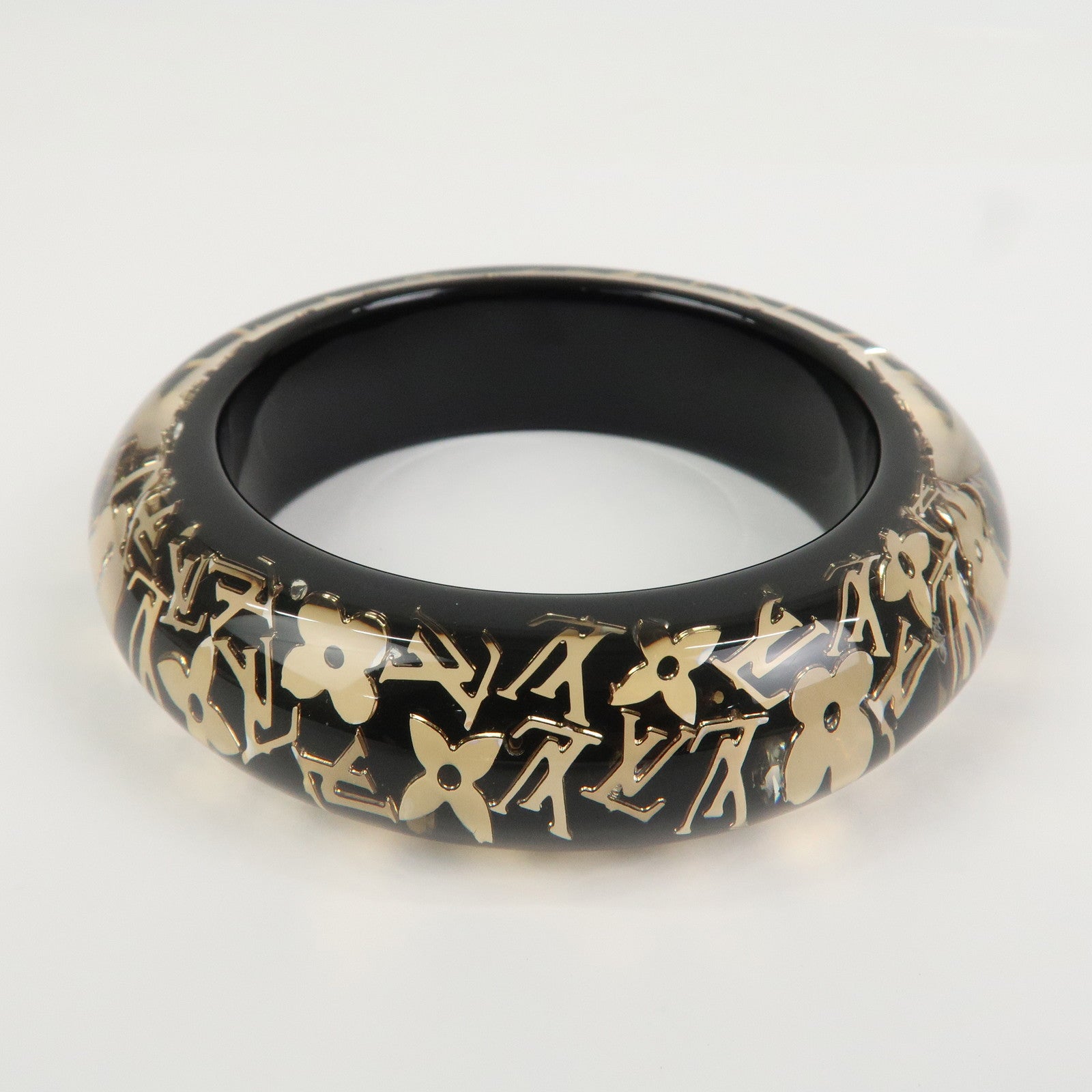Louis Vuitton Bracelet Inclusion GM Bangle Transparent Black M65301