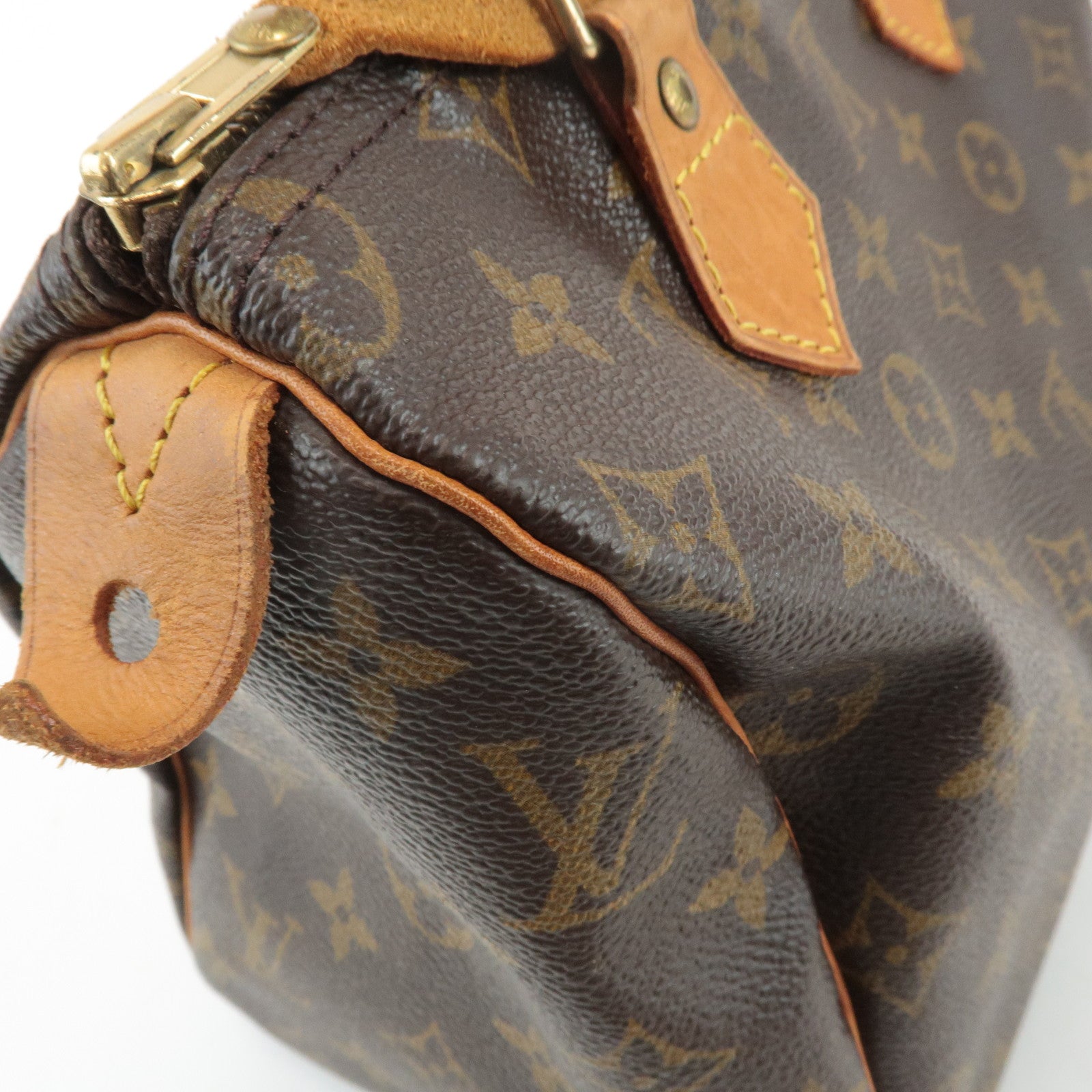 Louis Vuitton Monogram Speedy 25 Hand Bag Boston Bag Brown M41528 Used