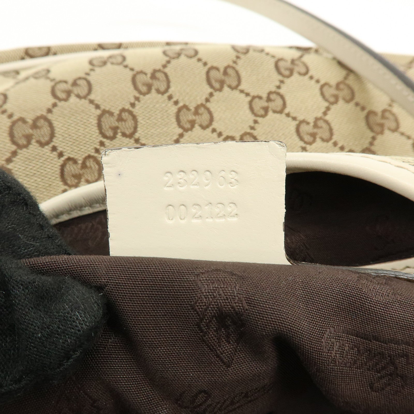 GUCCI Interlocking G GG Twins Canvas Leather Tote Bag Beige 232963