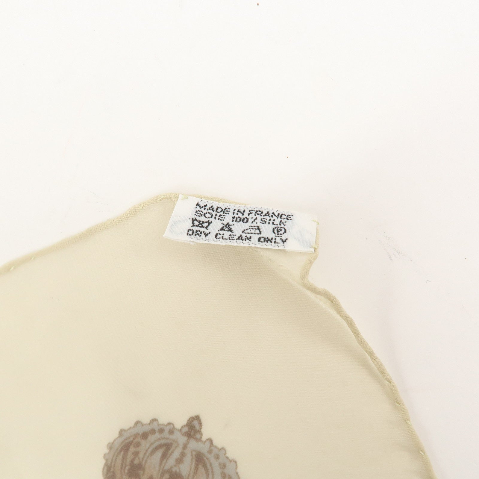 HERMES Carre 90 Silk 100% Scarf CAVALCADOUR Ivory Brown