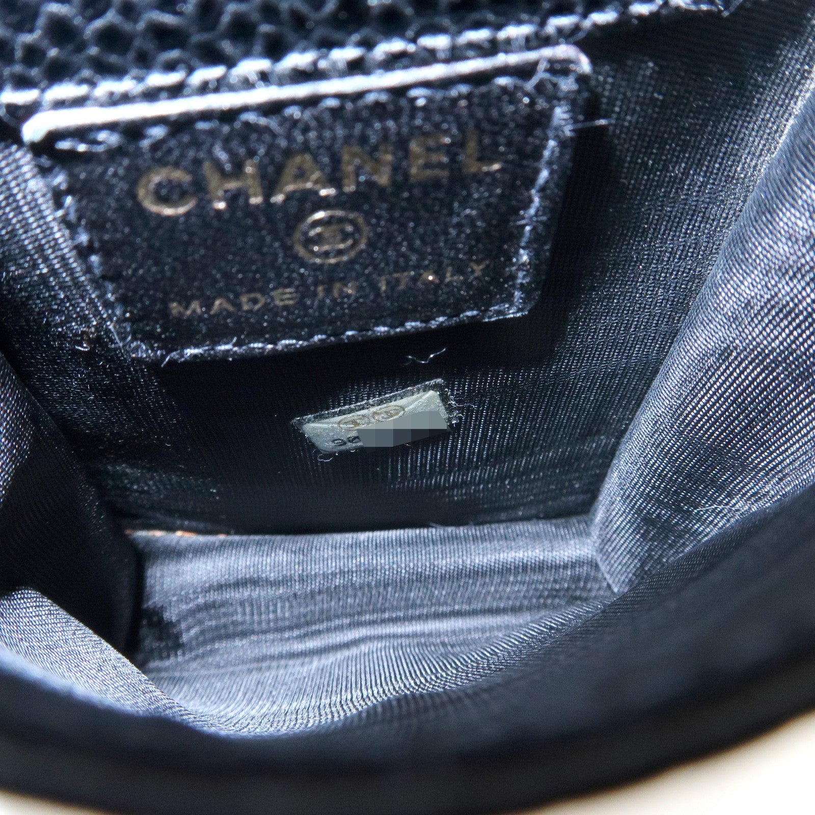 CHANEL COCO Mark Caviarskin Cigarette Case Black