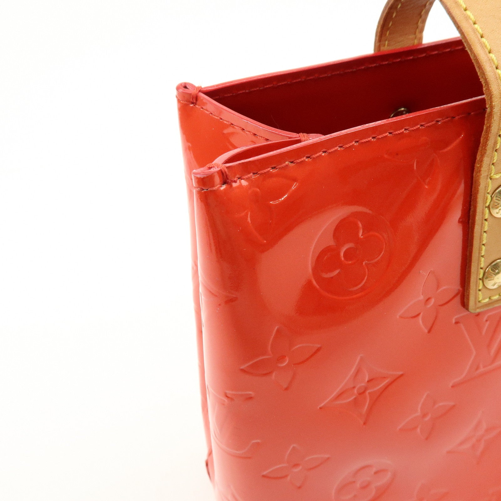 Louis Vuitton Monogram Vernis Lead PM Hand Bag Rouge M91088