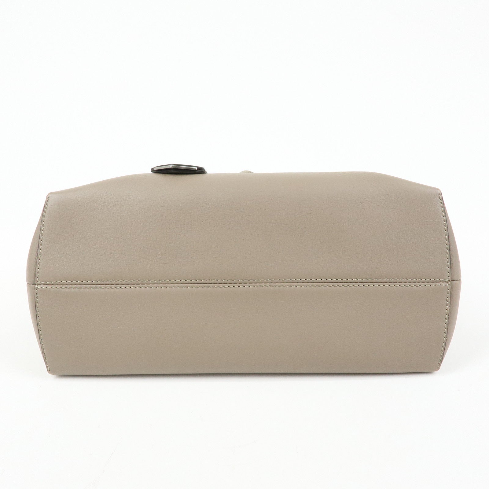 FENDI By The Way Medium Leather 2Way Bag Hand Bag Greige 8BL146