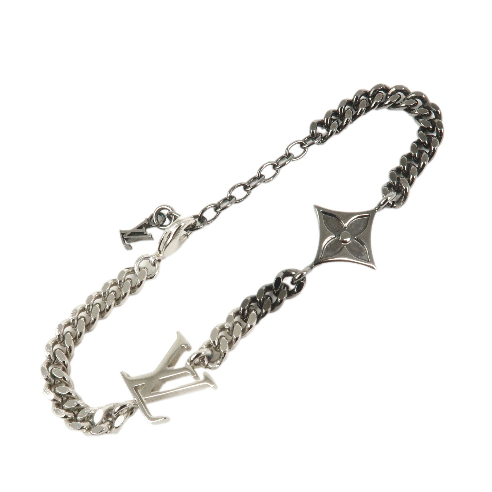 Louis Vuitton Monogram LV Instinct Bracelet Metal Silver M00508