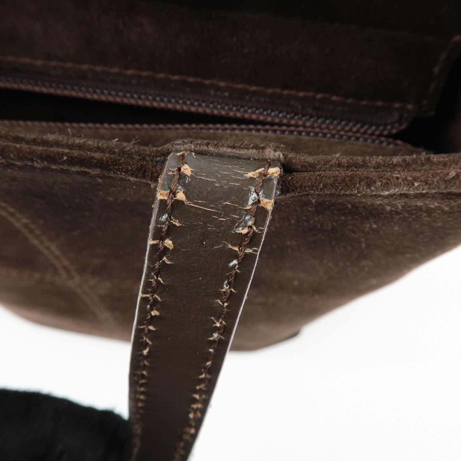 GUCCI Sylvie Suede 2Way Bag Shoulder Hand Bag Brown 000-2113-0553