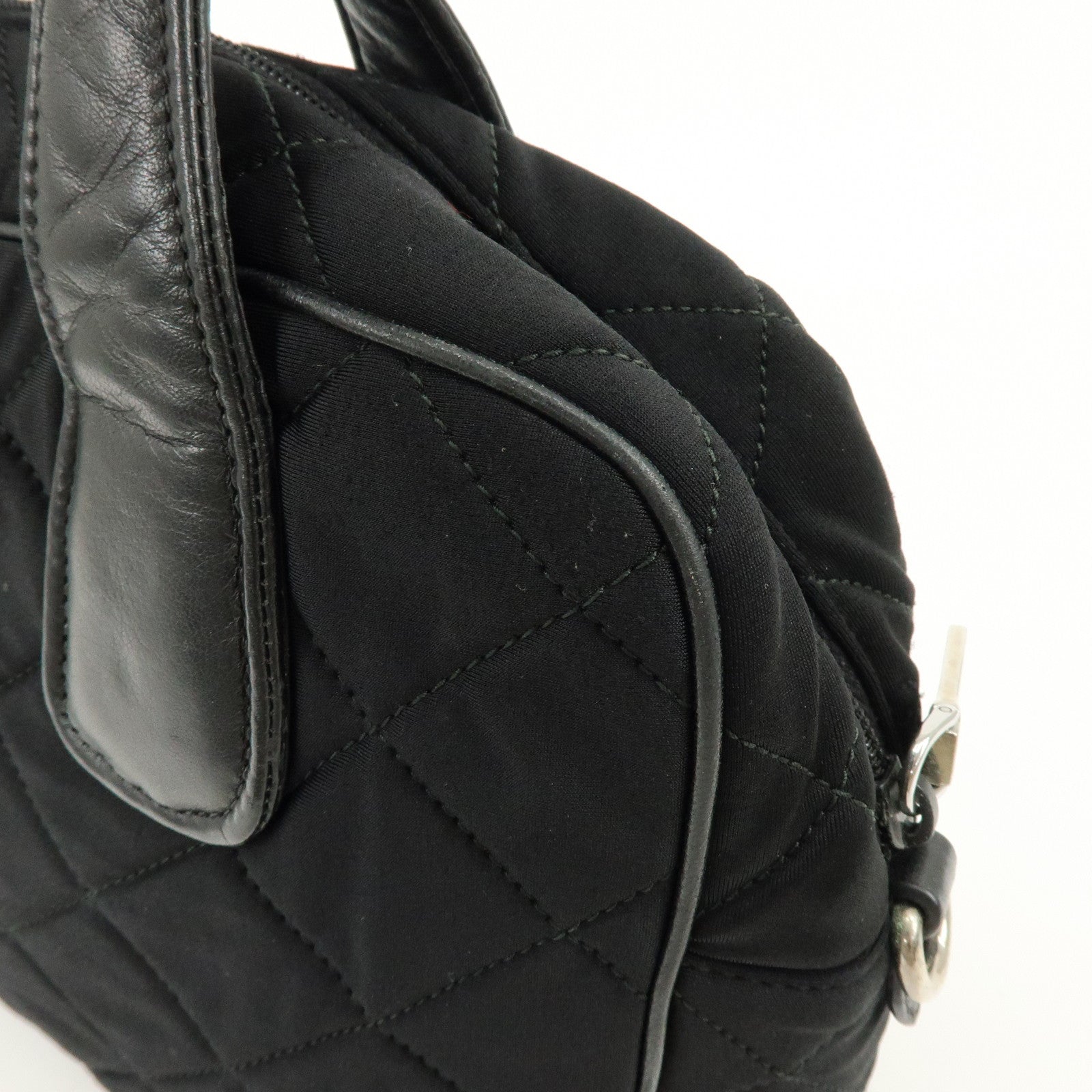PRADA Tessuto Nylon Leather 2Way Bag Hand Bag Shoulder Bag Black