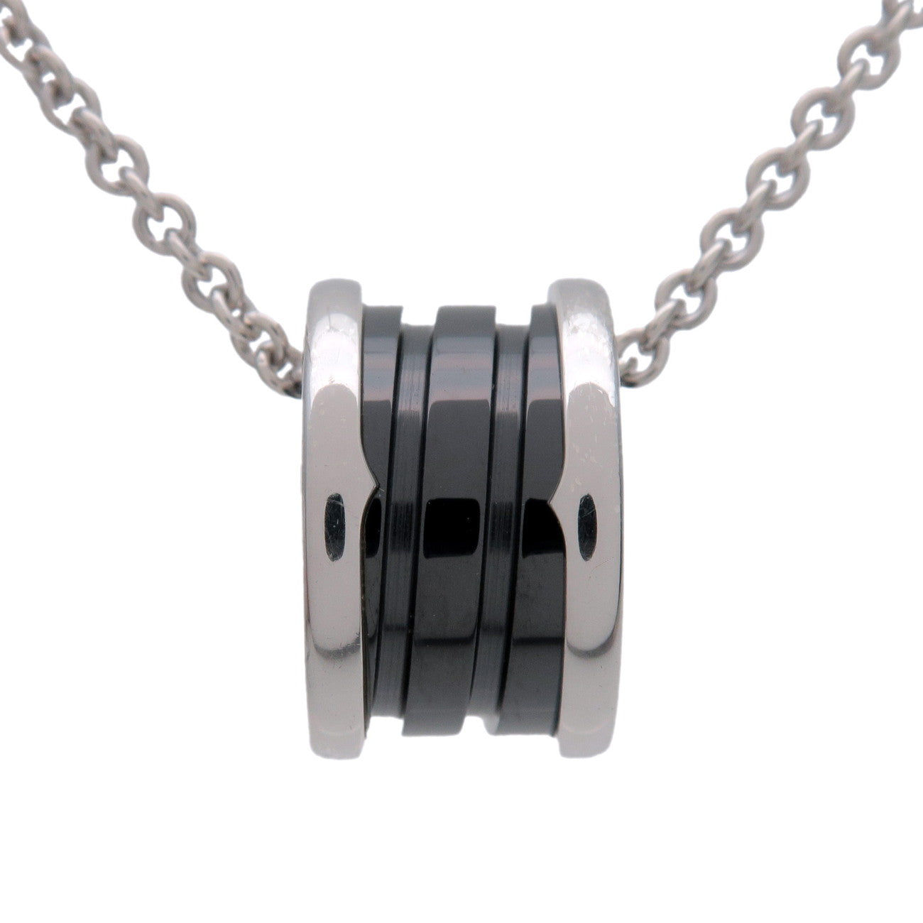 BVLGARI B-Zero1 Save the Children Necklace SV925 Black Ceramic