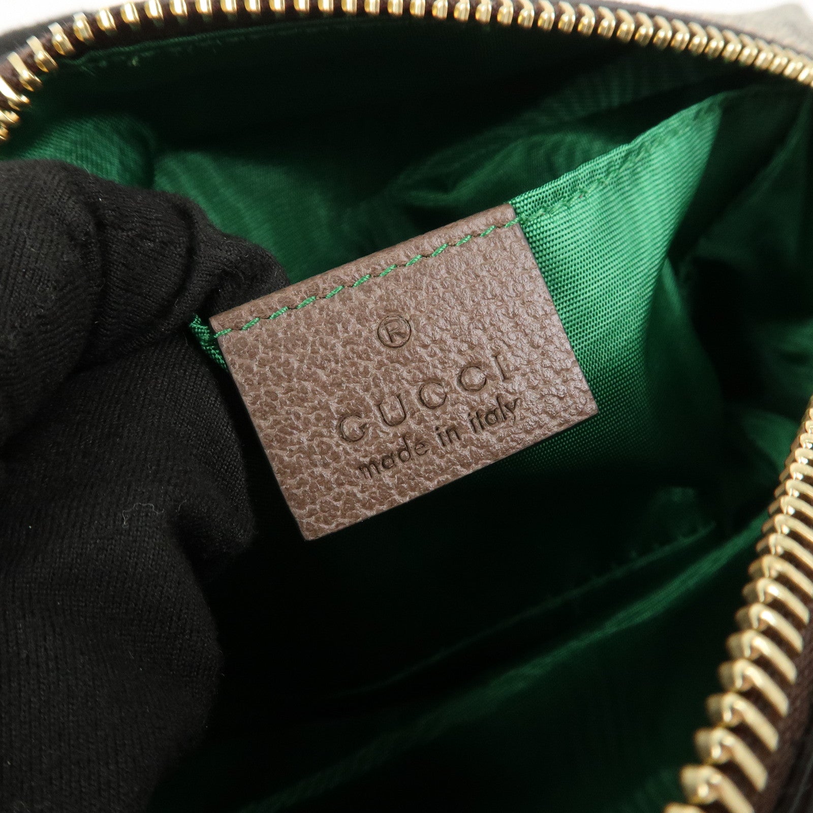 GUCCI GG Marmont GG Supreme Cosmetic Pouch Beige Brown 548393