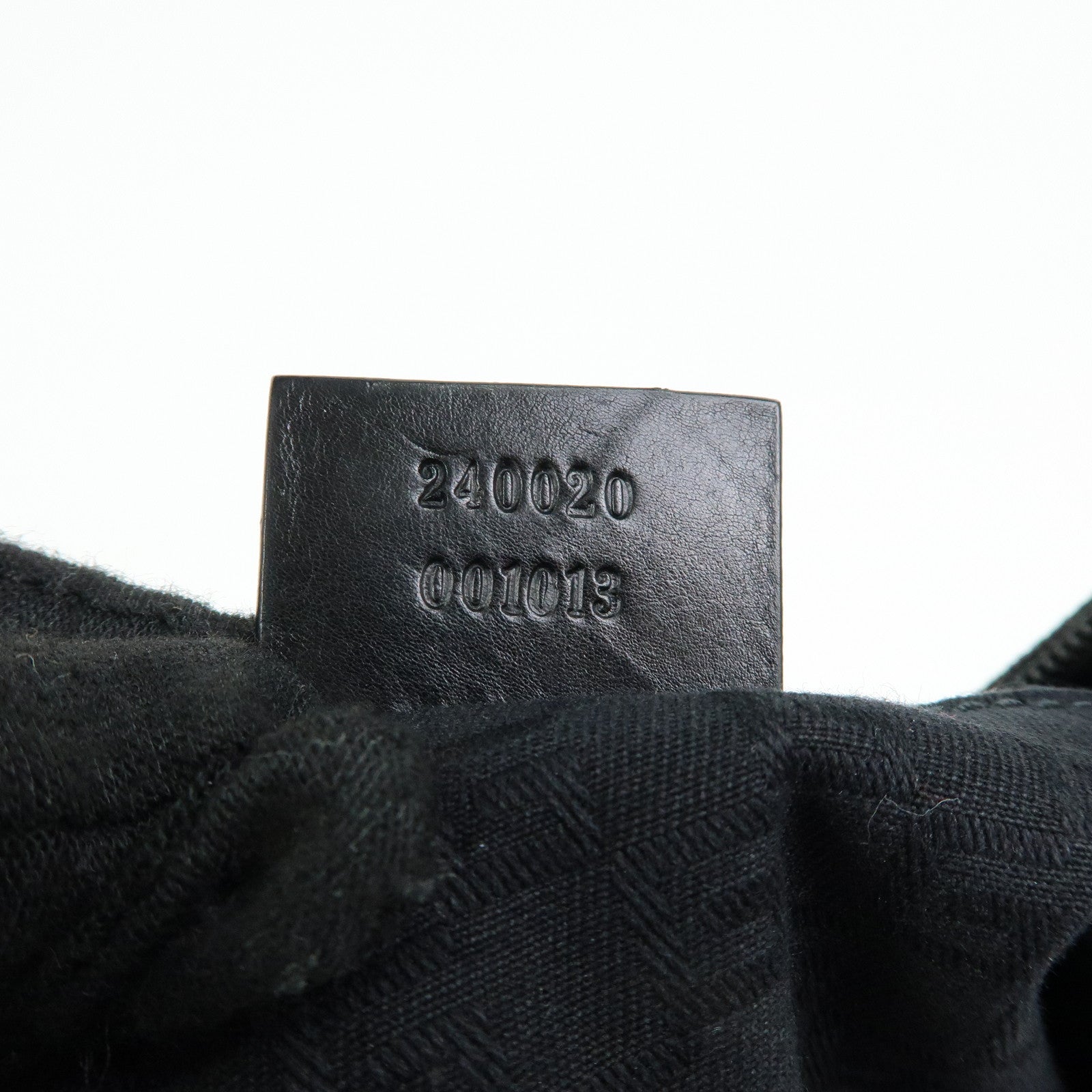 GUCCI GG Denim Canvas Leather Shoulder Bag Hand Bag Black 240020