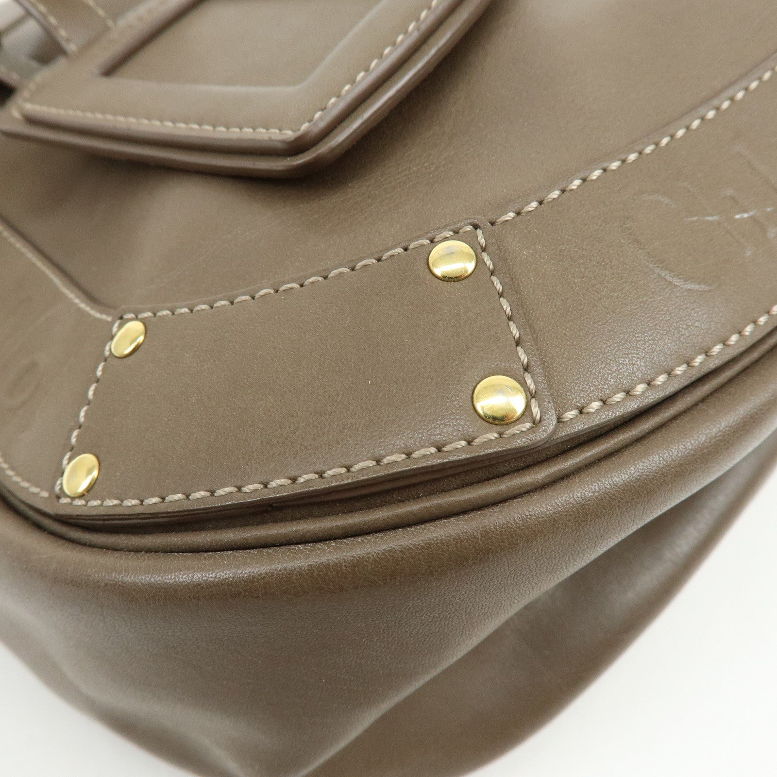 Chloe Eden Leather Shoulder Bag Crossbody Bag Tassel Brown