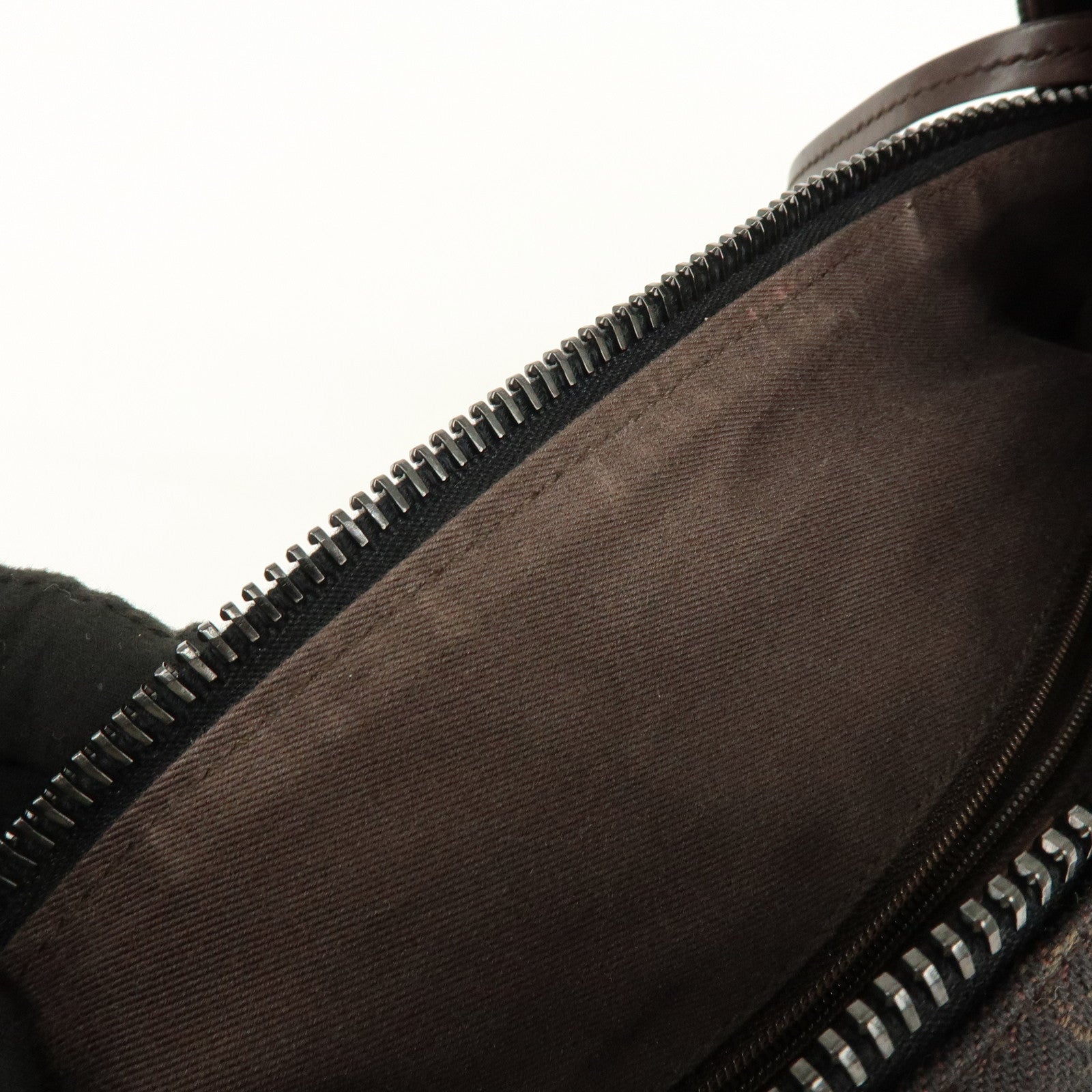 GUCCI GG Denim Leather Shoulder Bag Hand Bag Dark Brown 101292