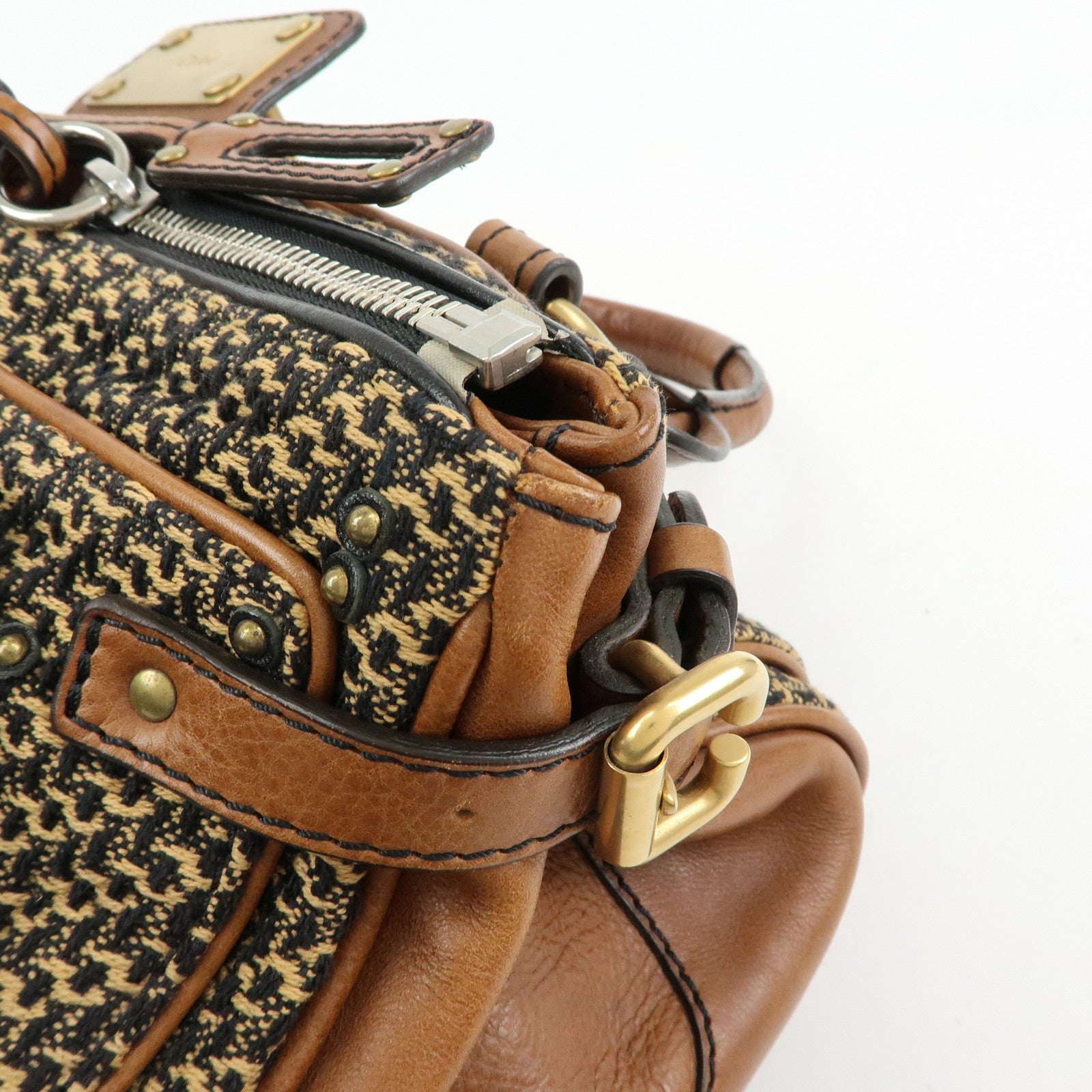 Chloe Paddington Medium Jacquard Leather Hand Bag Brown