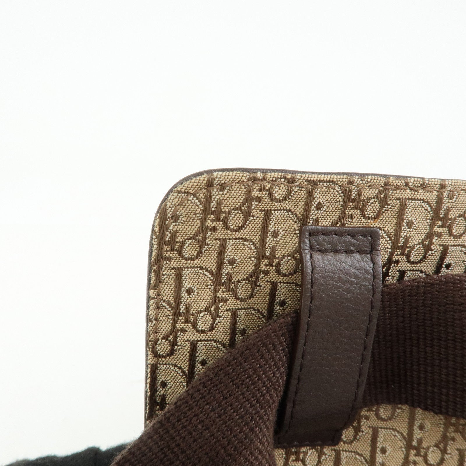 Christian Dior Trotter Street Chic Canvas Leather Waist Bag Brown
