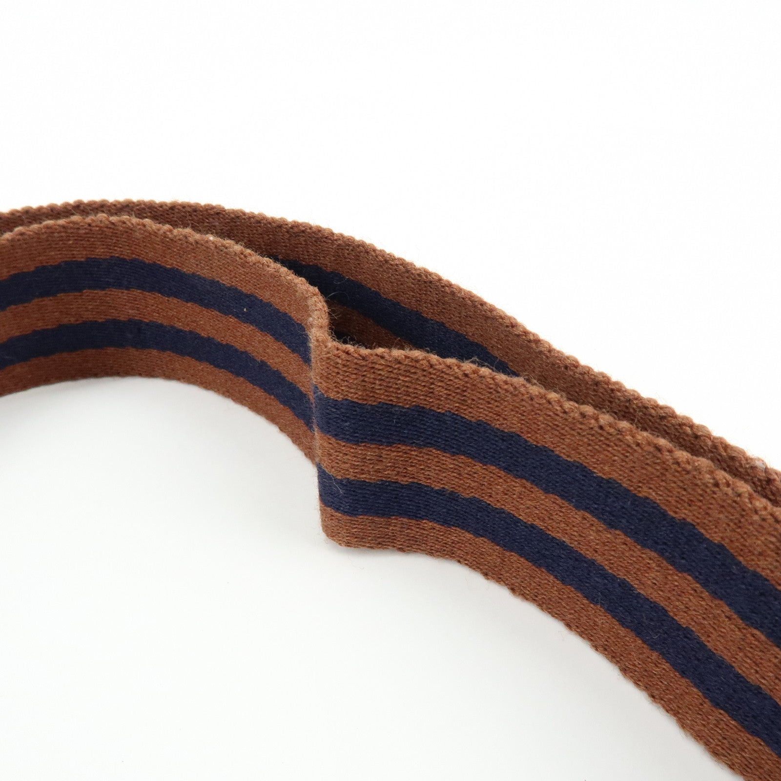 HERMES Basas MM Fourre Toute Canvas Shoulder Bag Brown