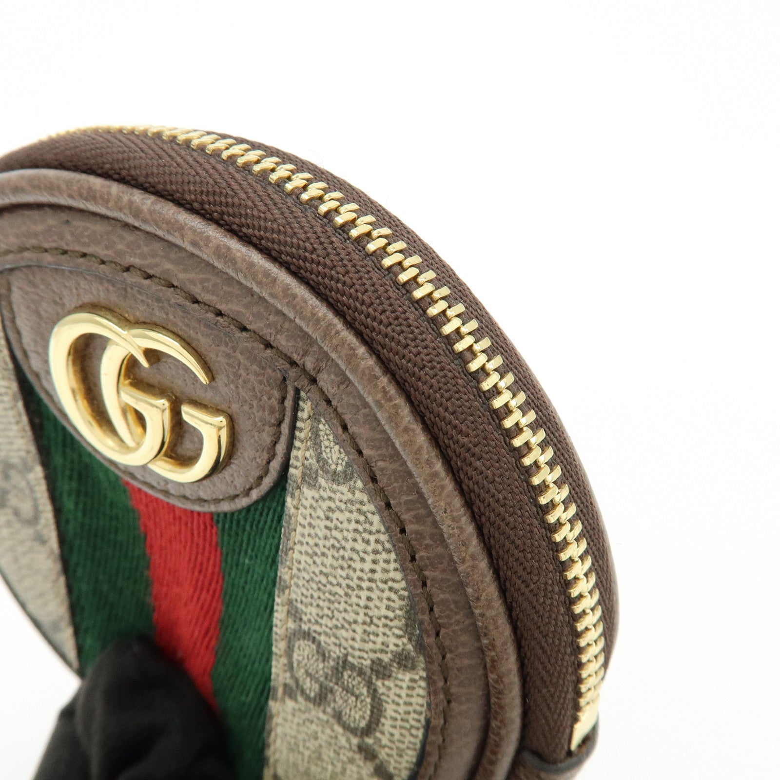 GUCCI Ophidia Sherry GG Supreme Leather Key Case Coin Case 574840