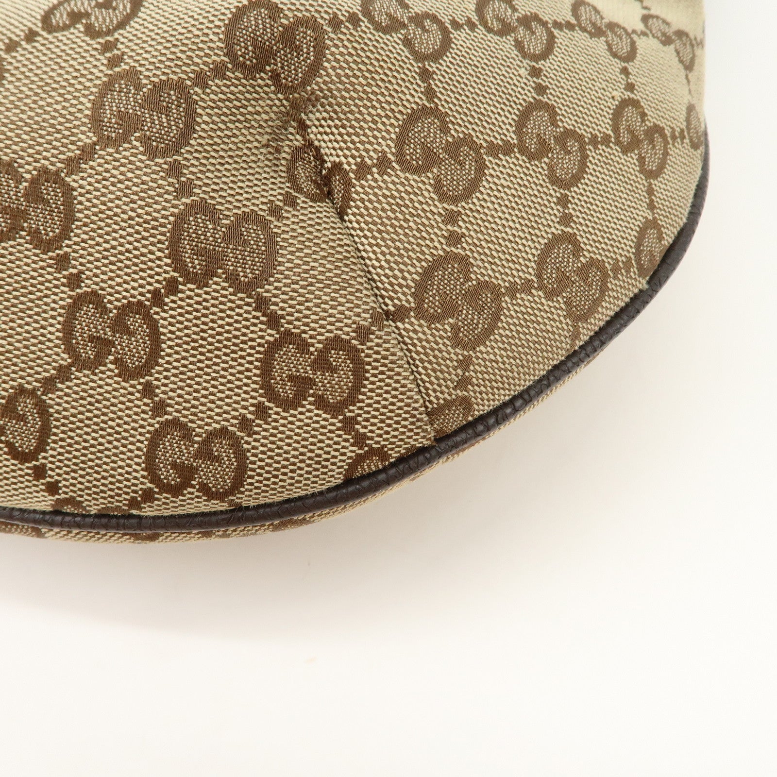 GUCCI Sherry GG Canvas Leather Shoulder Bag Beige Brown 181092