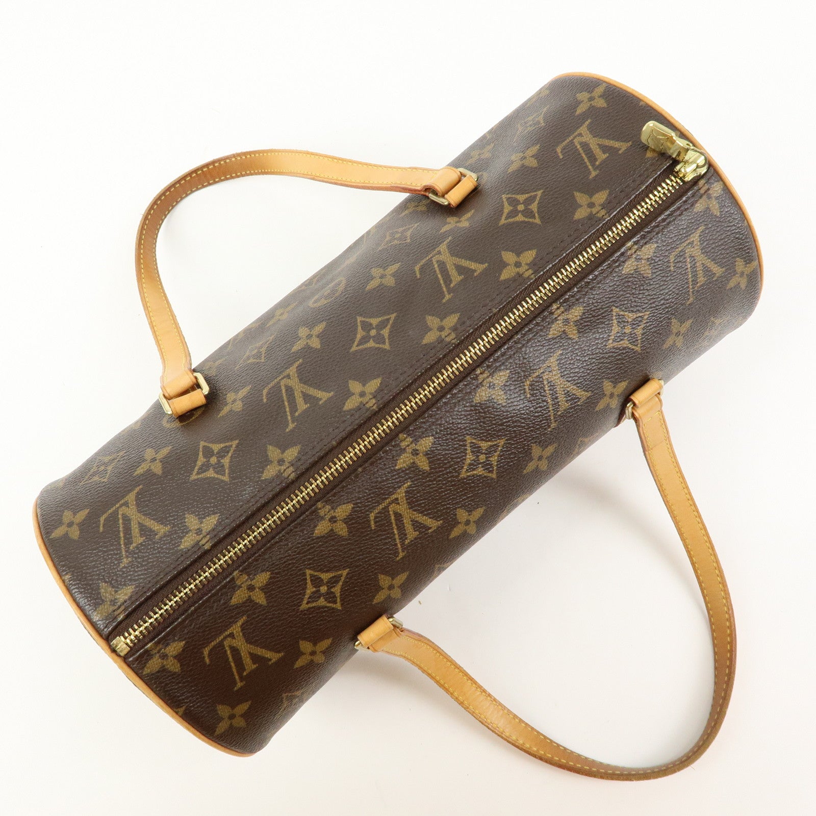Louis Vuitton Monogram Papillon 30 Hand Bag Brown M51385