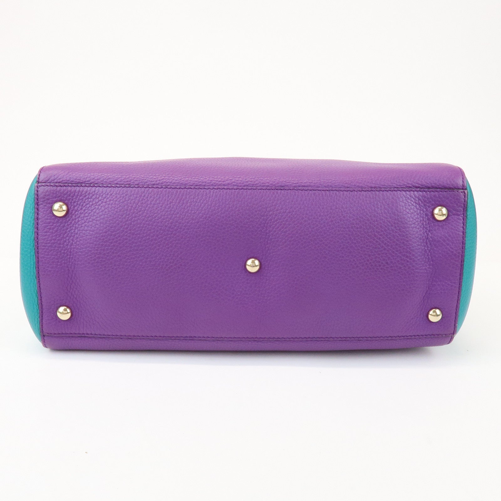 GUCCI Bamboo Shopper Medium 2Way Shoulder Bag Purple Blue 323660