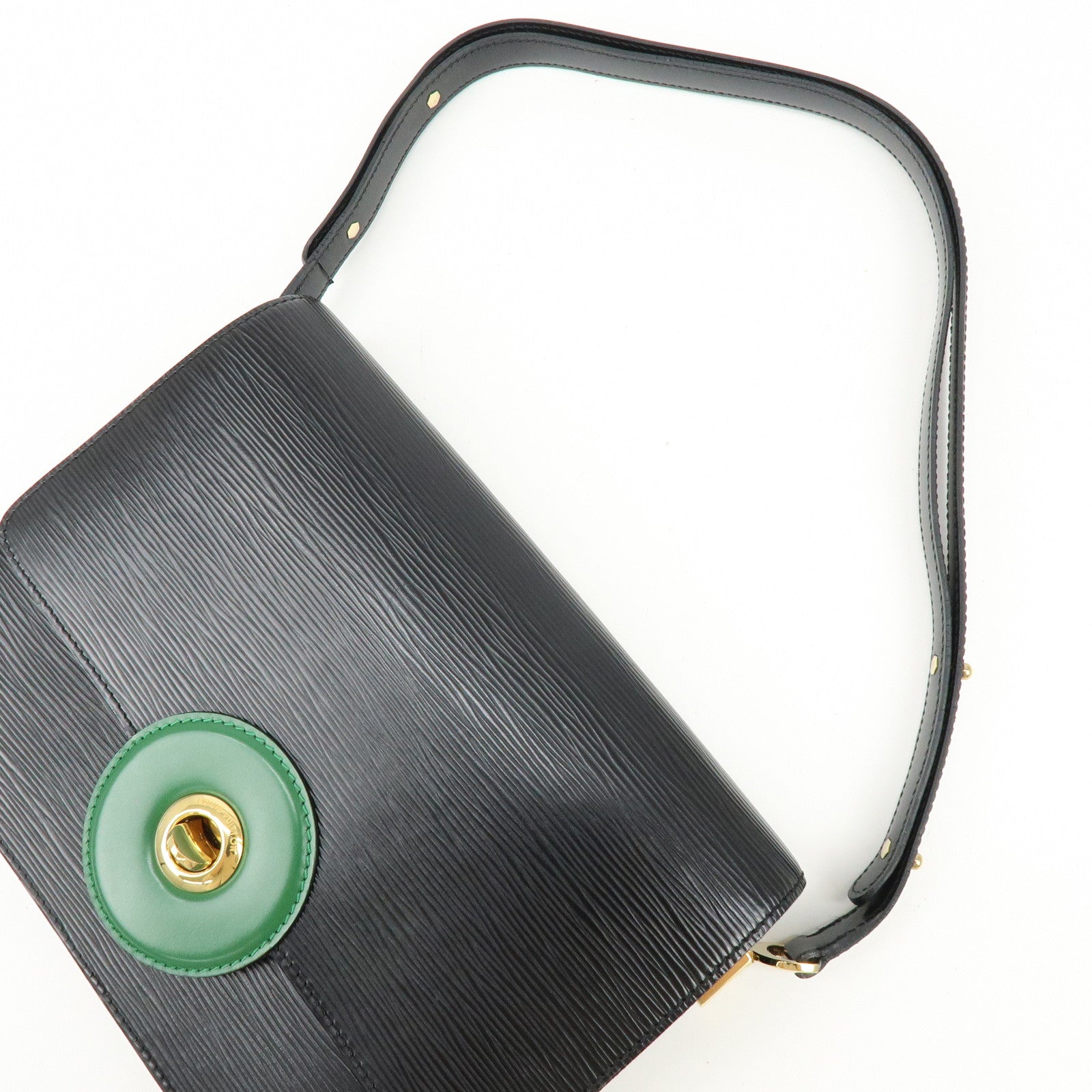 Louis Vuitton Epi Free Run Shoulder Bag Noir Borneo Green M52414