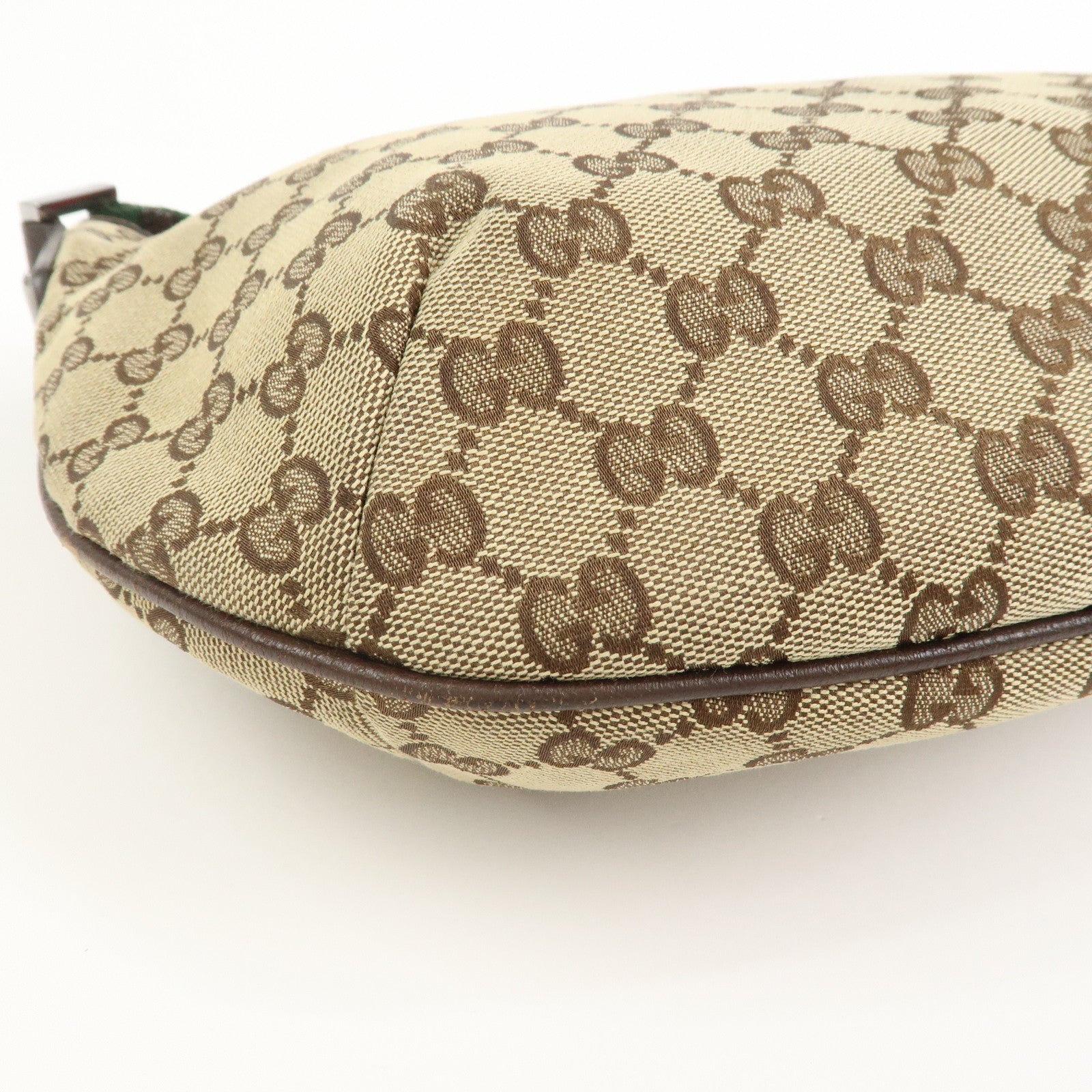 GUCCI Sherry GG Canvas Leather Shoulder Bag Beige Brown 181092