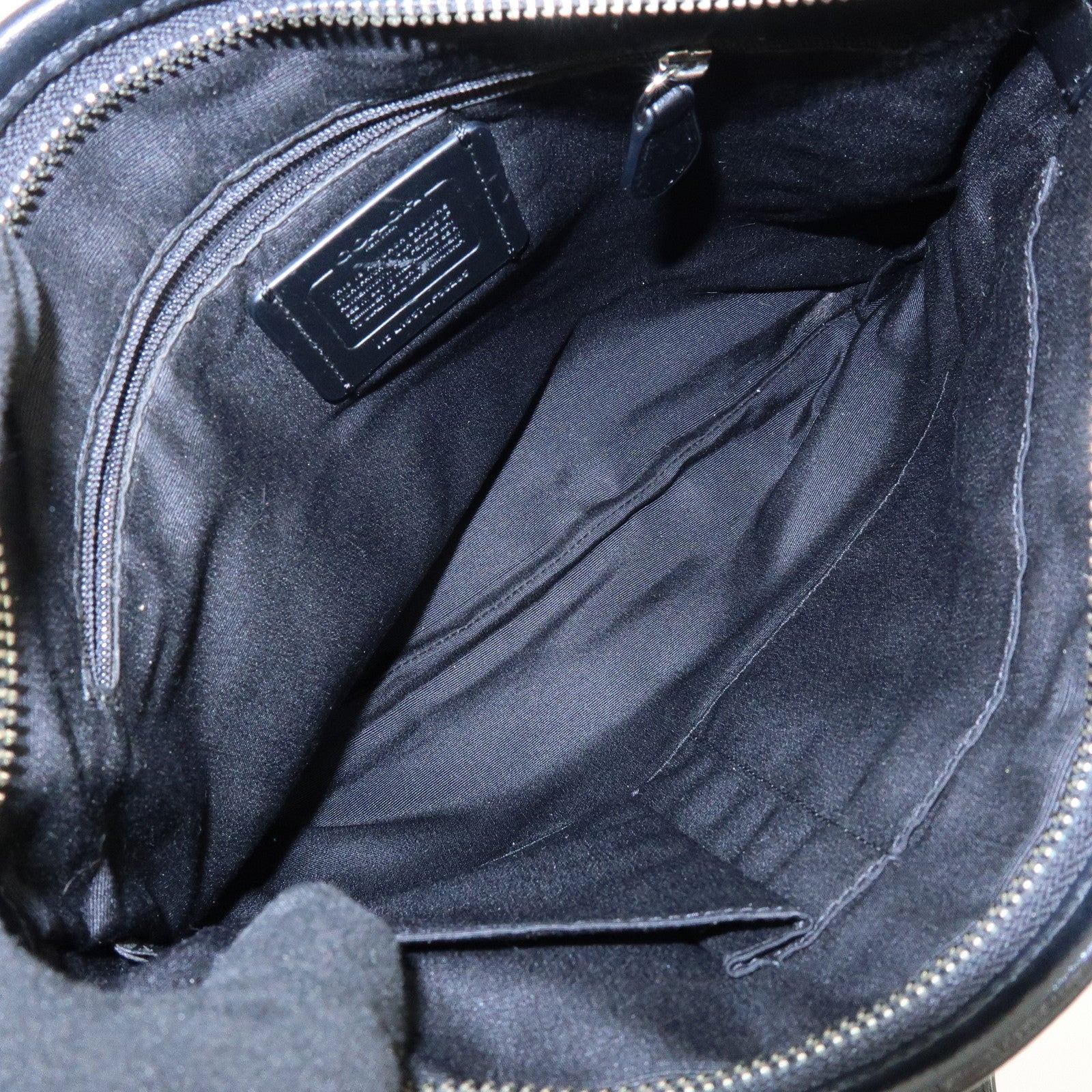 COACH Signature Set of 2 Shoulder Bag Crossbody Bag Black Brown