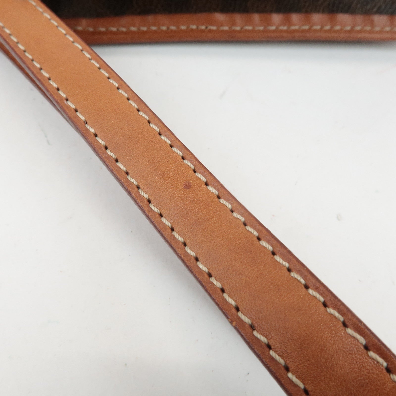 CELINE Macadam PVC Leather Clutch Bag Second Bag Brown
