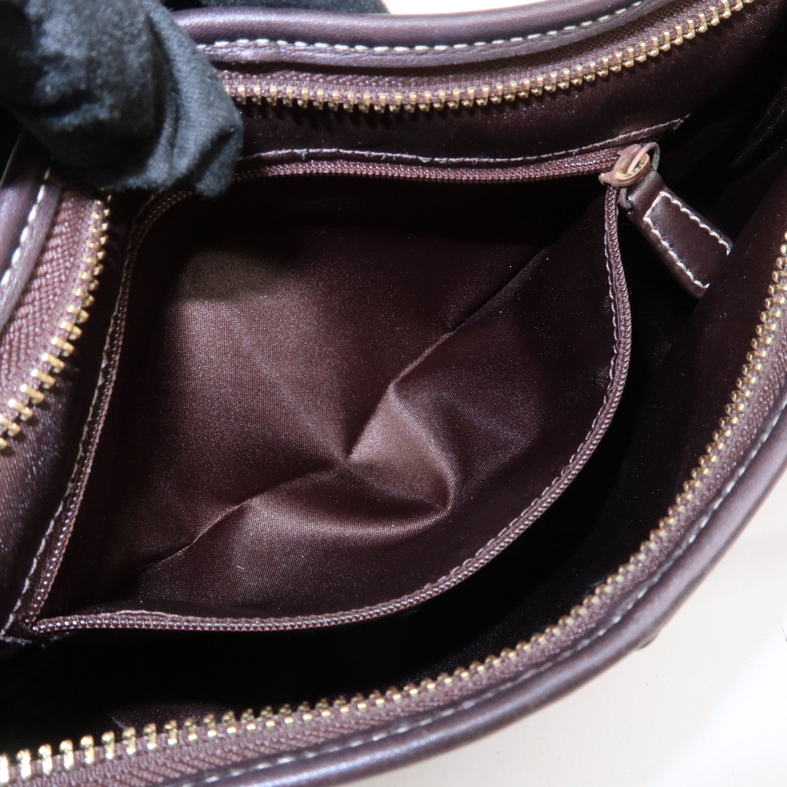 COACH Set Of 2 Canvas Leather Shoulder Bag Hand Bag Brown Beige