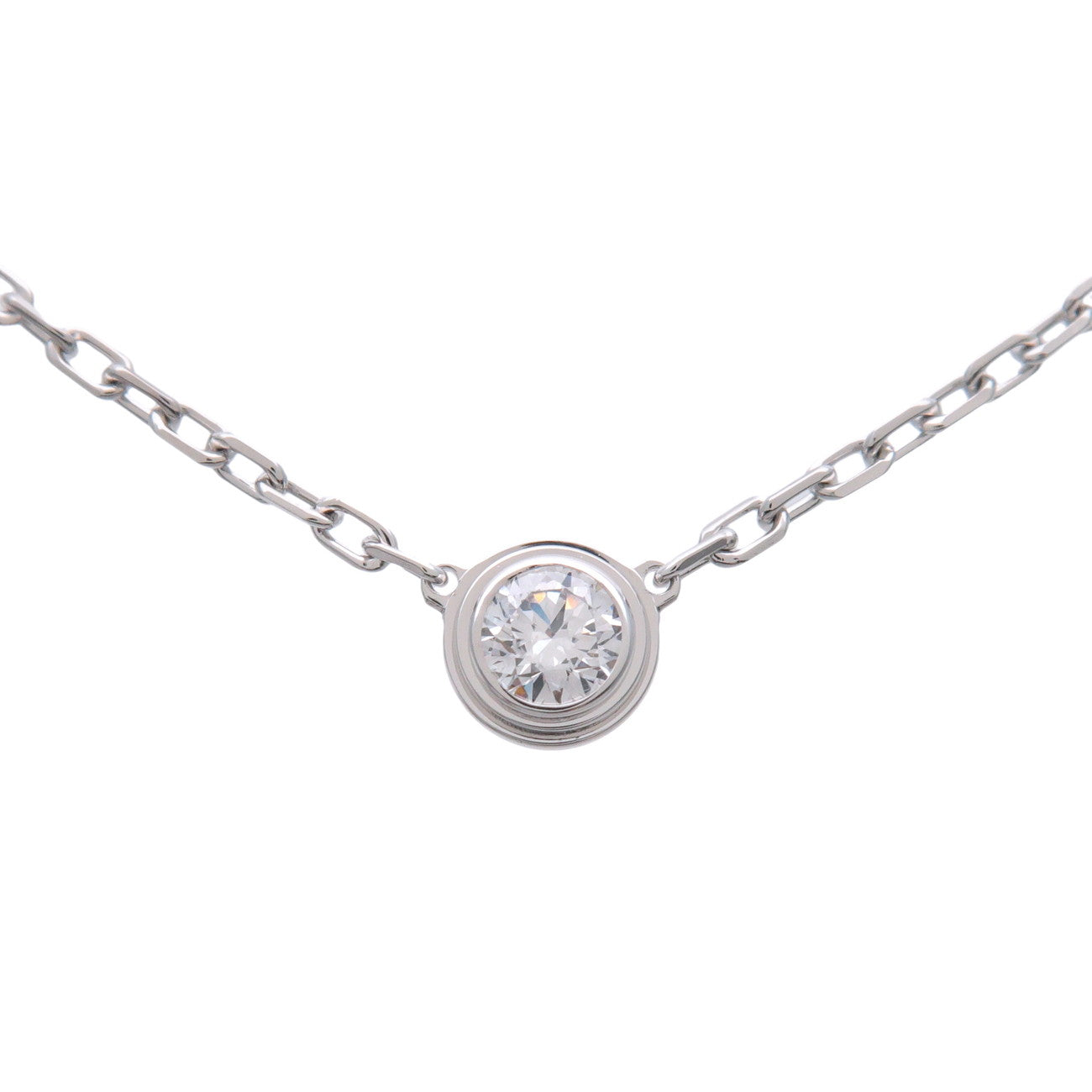 Cartier Diamants Legers Necklace SM Diamond D'amour 0.09ct 750WG