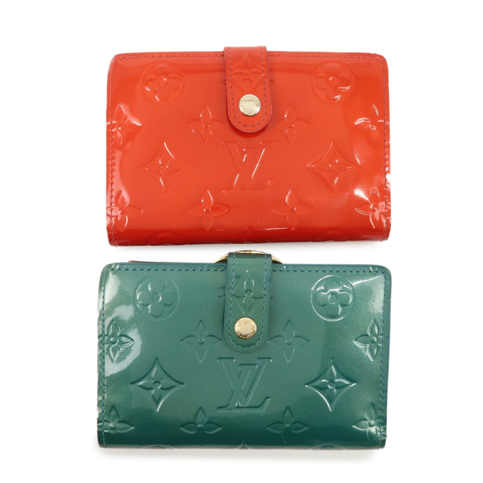 Louis Vuitton Monogram Vernis Set of 2 Wallet M9141F Used