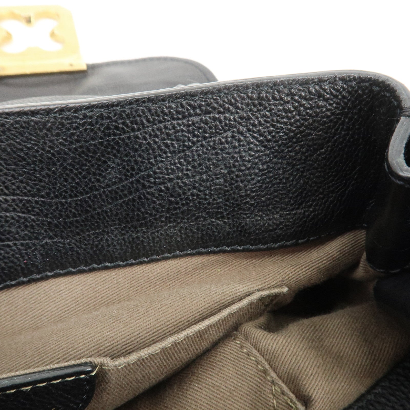 Chloe Elsie Leather 2Way Bag Shoulder Bag Hand Bag Black