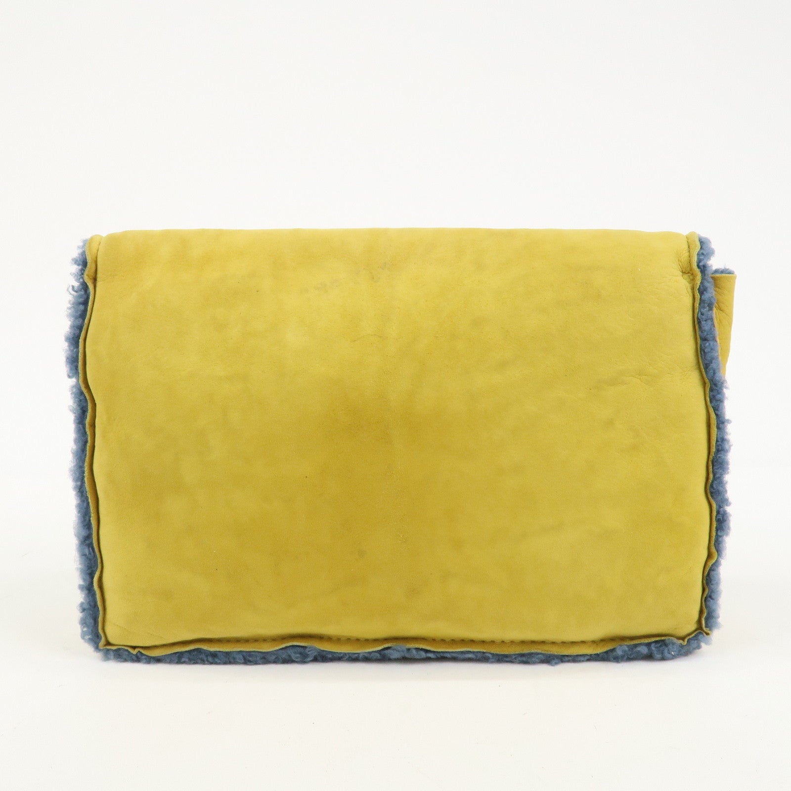 CHANEL COCO Mark Mouton Clutch Bag Yellow Blue