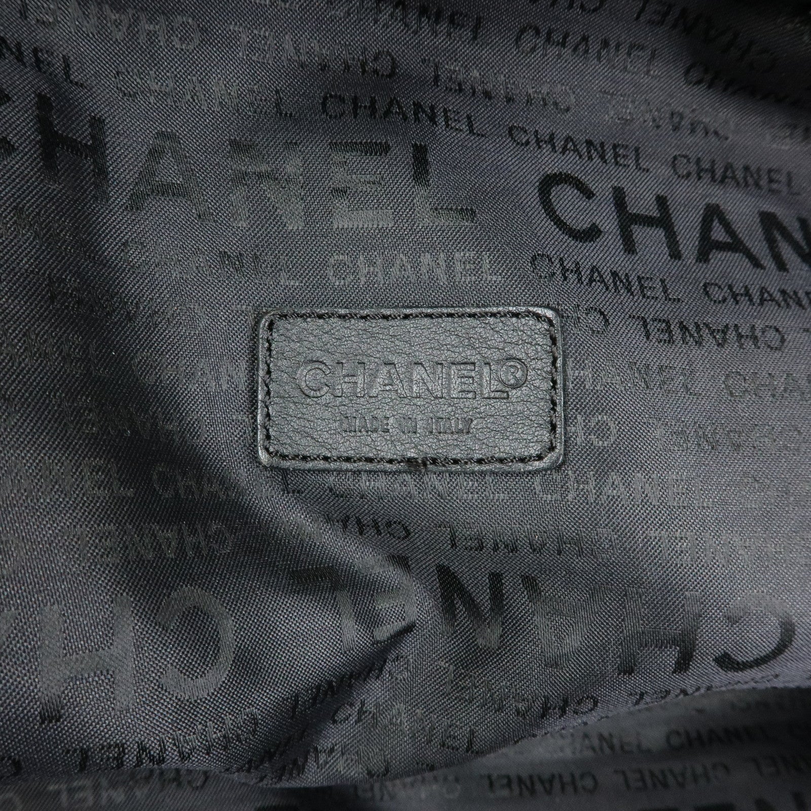 CHANEL CHANEL Sports Nylon Boston Bag Shoulder Bag Beige Black
