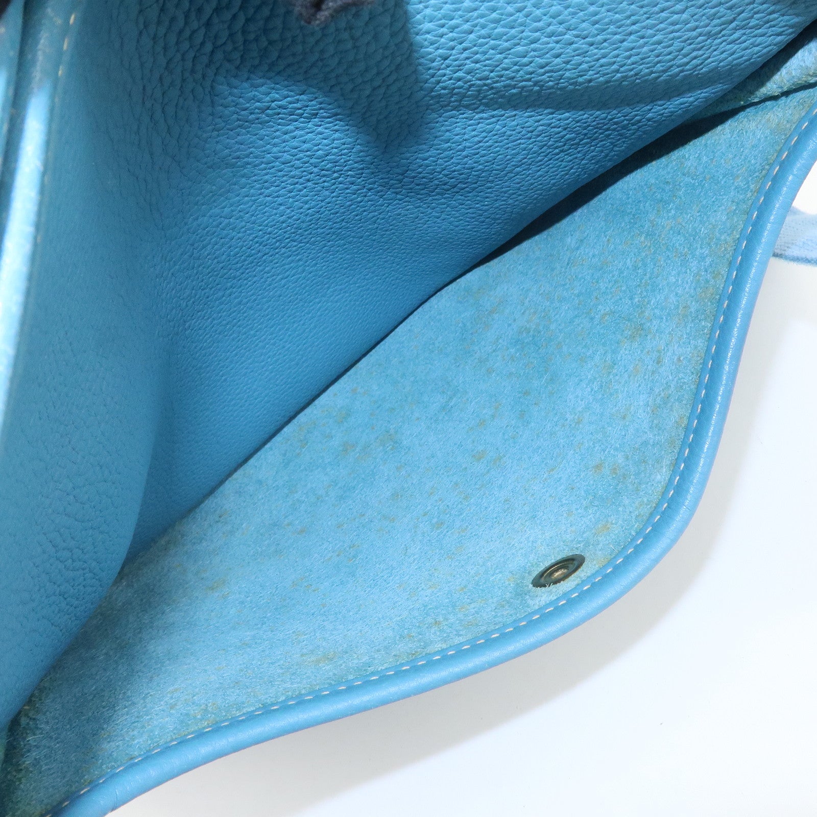 HERMES Taurillon Clemence Canvas Evelyne 3PM L Stamped Shoulder Bag